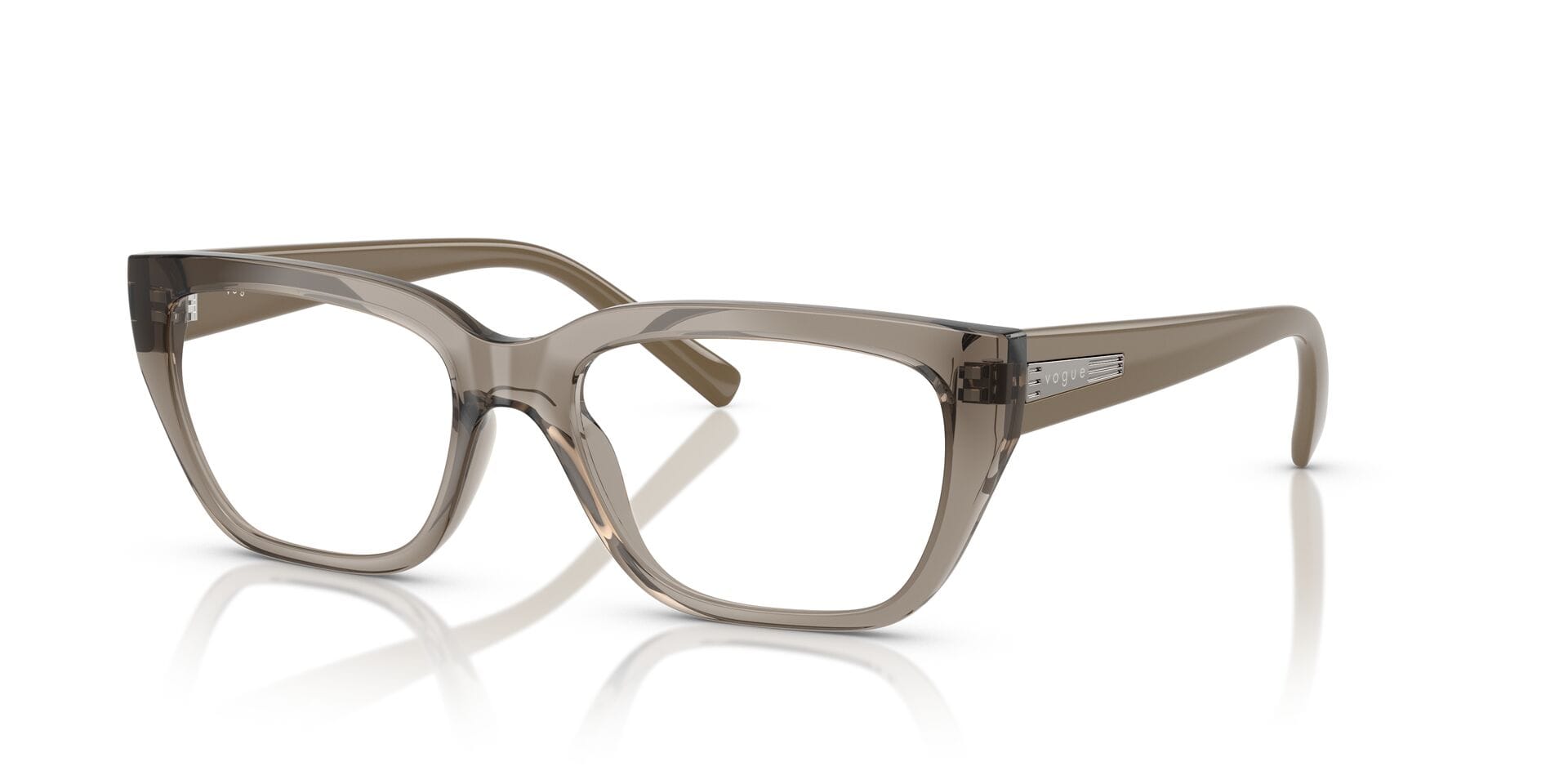 Vogue 0VO5609 Frame Transparent Brown Female Full Shell — Transparent Brown frame