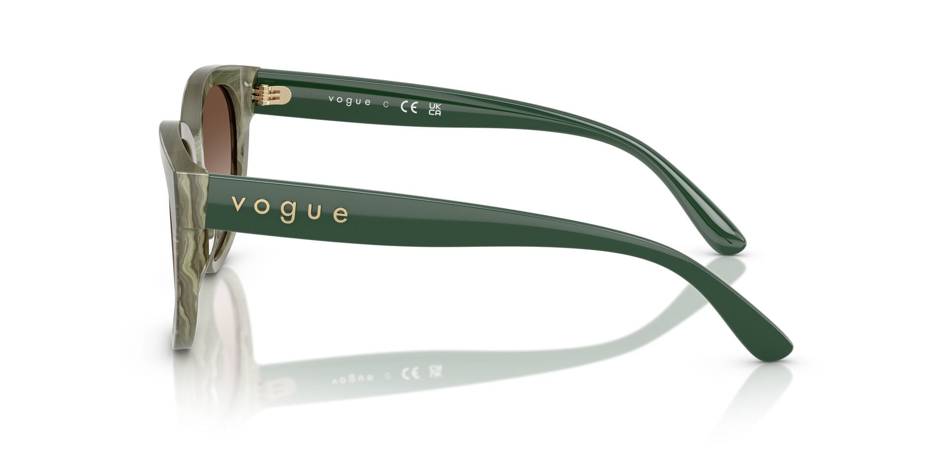 Vogue 0VO5592SI Sunglass Green Female Full Shell Sunglass — Green frame — view 3