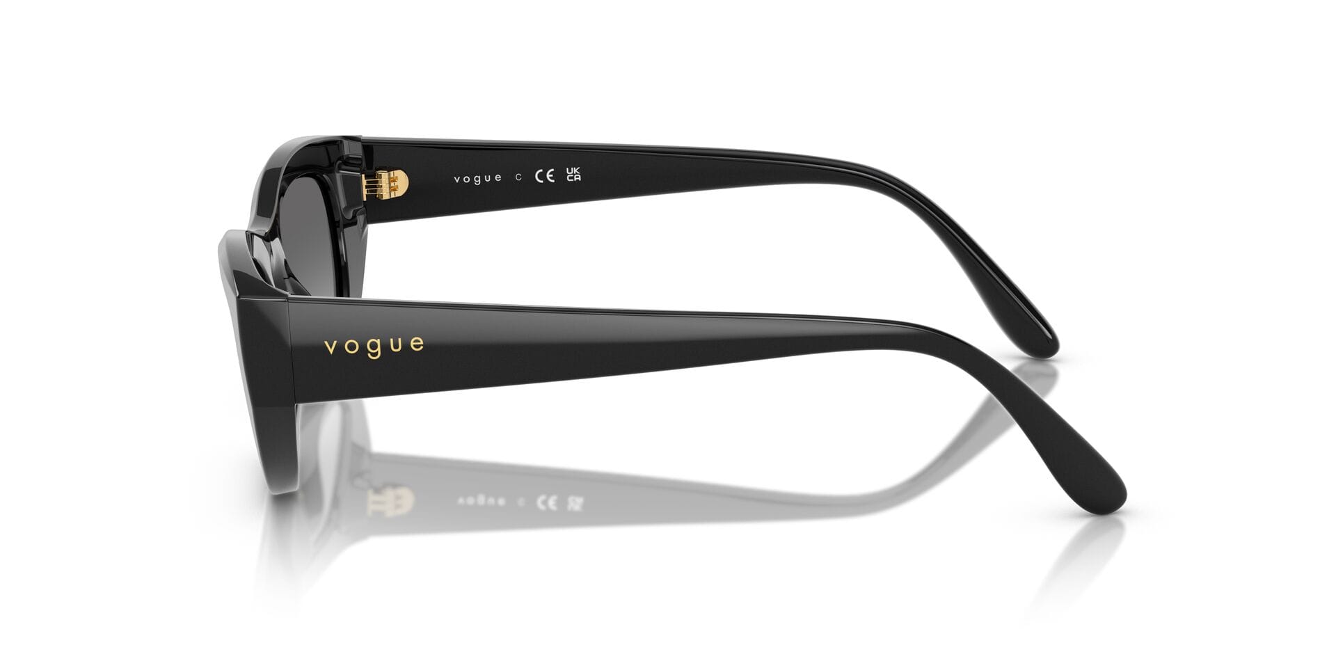 Vogue 0VO5616S Sunglass Black Female Full Shell Sunglass — Black frame — view 3