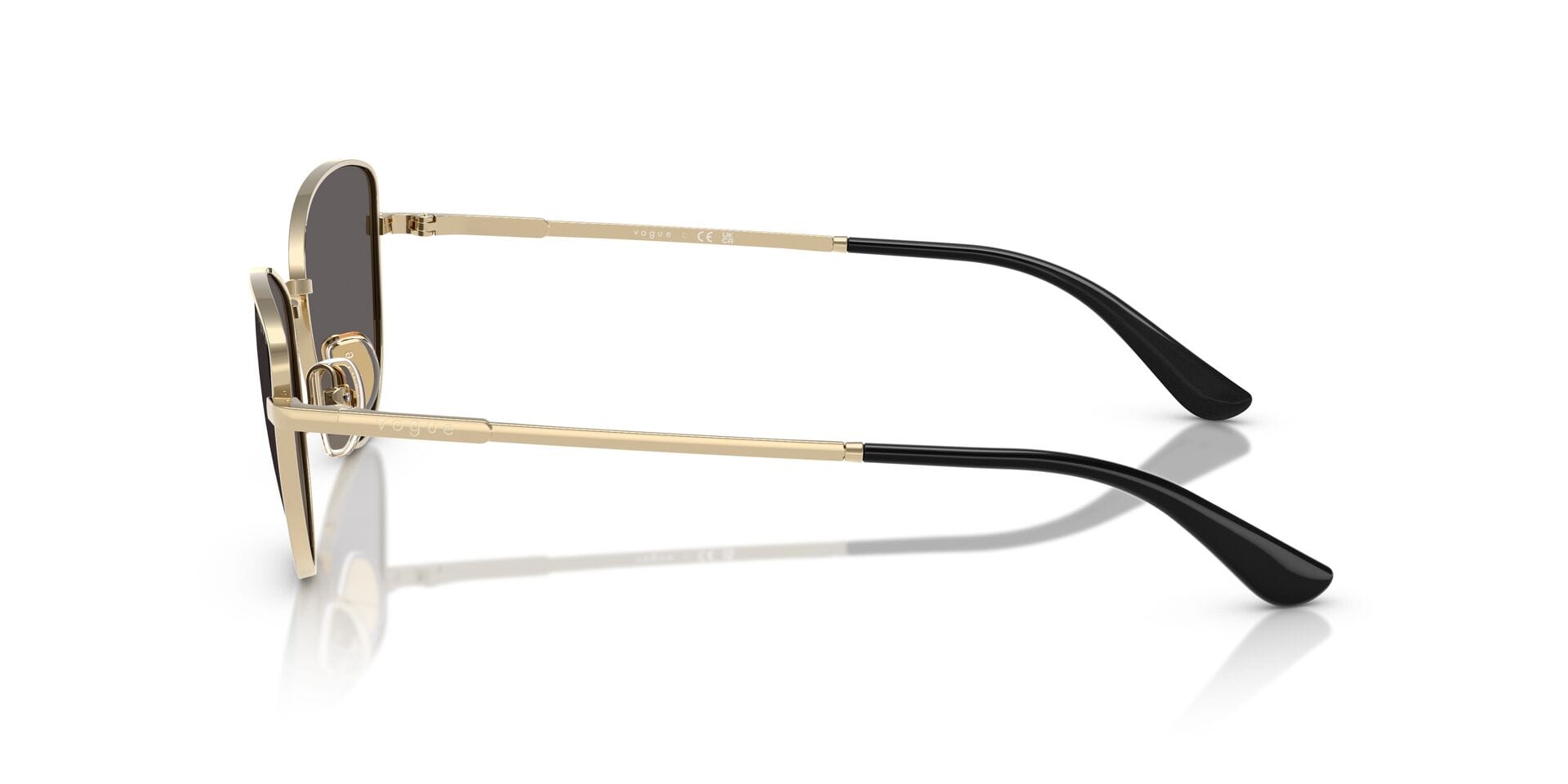 Vogue 0VO4324S Sunglass Gold Female Full Metal Sunglass — Gold frame — view 3