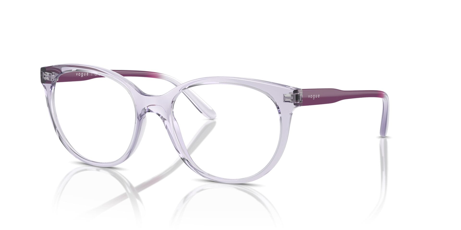 Vogue 0VO5552 Frame Transparent Violet Female Full Shell — Transparent Violet frame