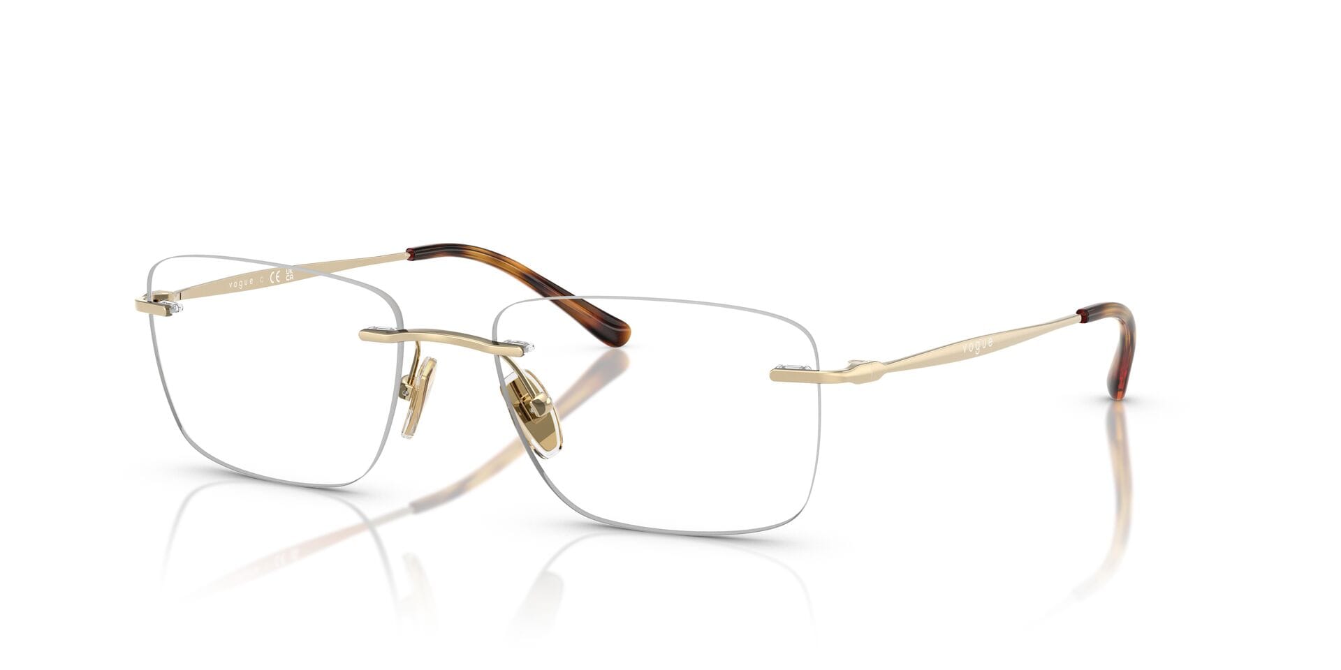 Vogue 0VO4314I Frame Gold Unisex RimLess Metal — Gold frame