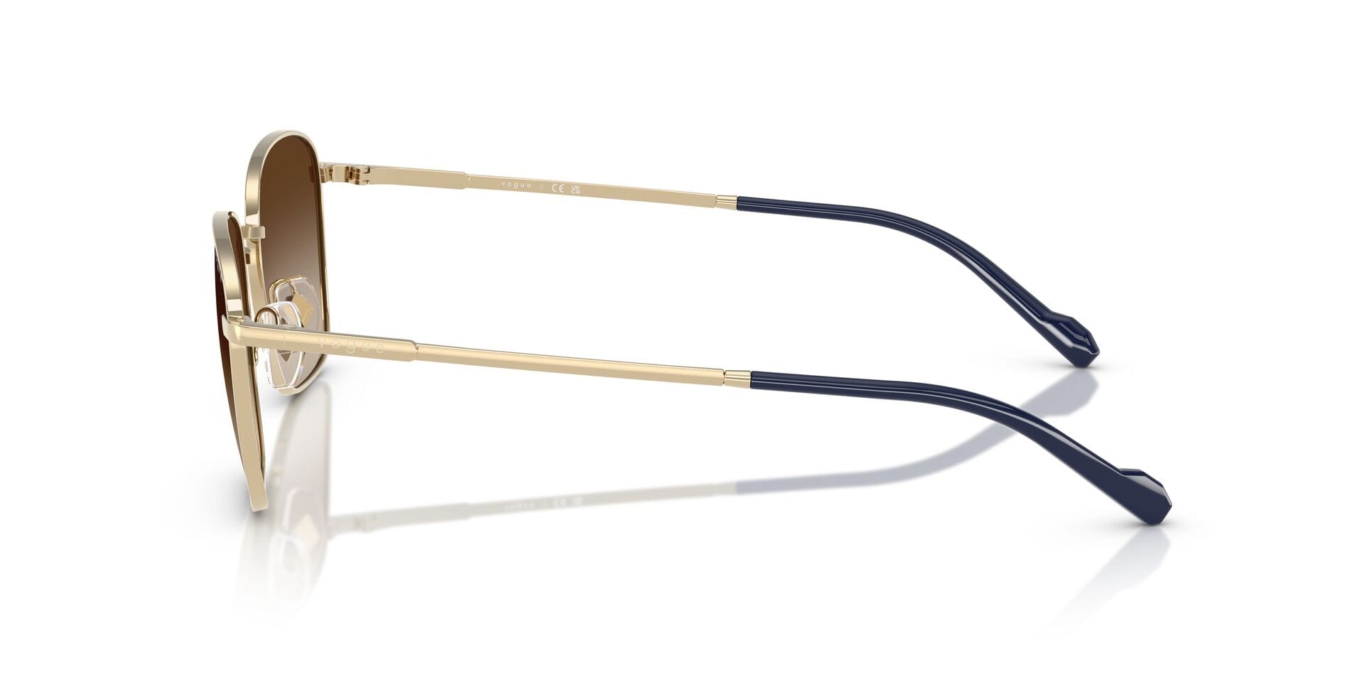 Vogue 0VO4322S Sunglass Gold Unisex Full Metal Sunglass — Gold frame — view 3