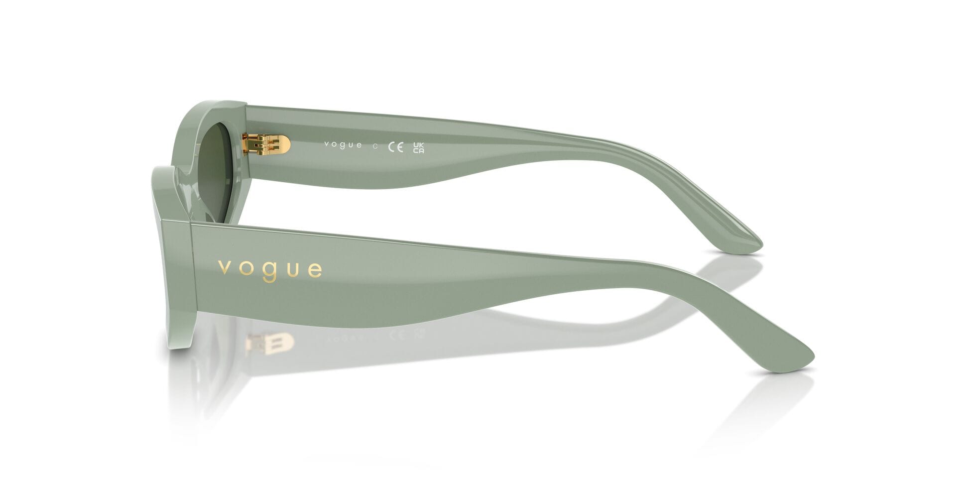 Vogue 0VO5585S Sunglass Light Green Female Full Shell Sunglass — Light Green frame — view 3