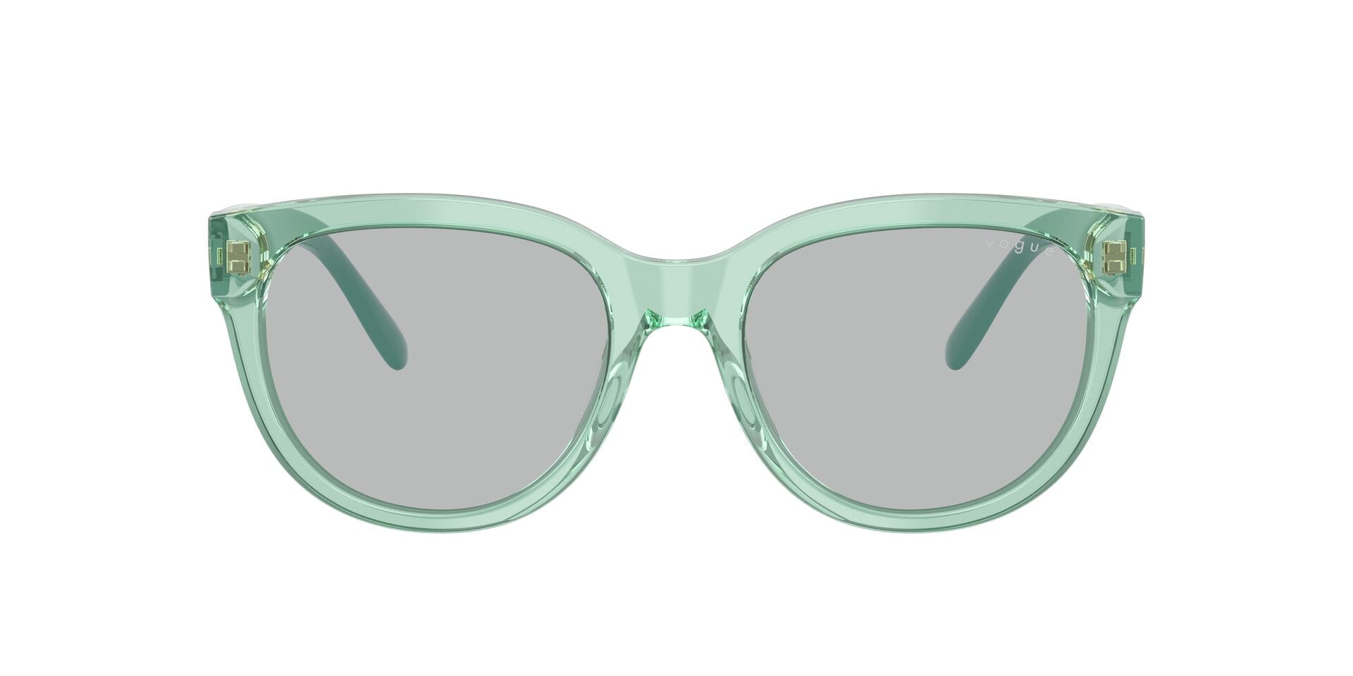 Vogue 0VO5592SI Sunglass Transparent Green Female Full Shell Sunglass — Transparent Green frame — view 2