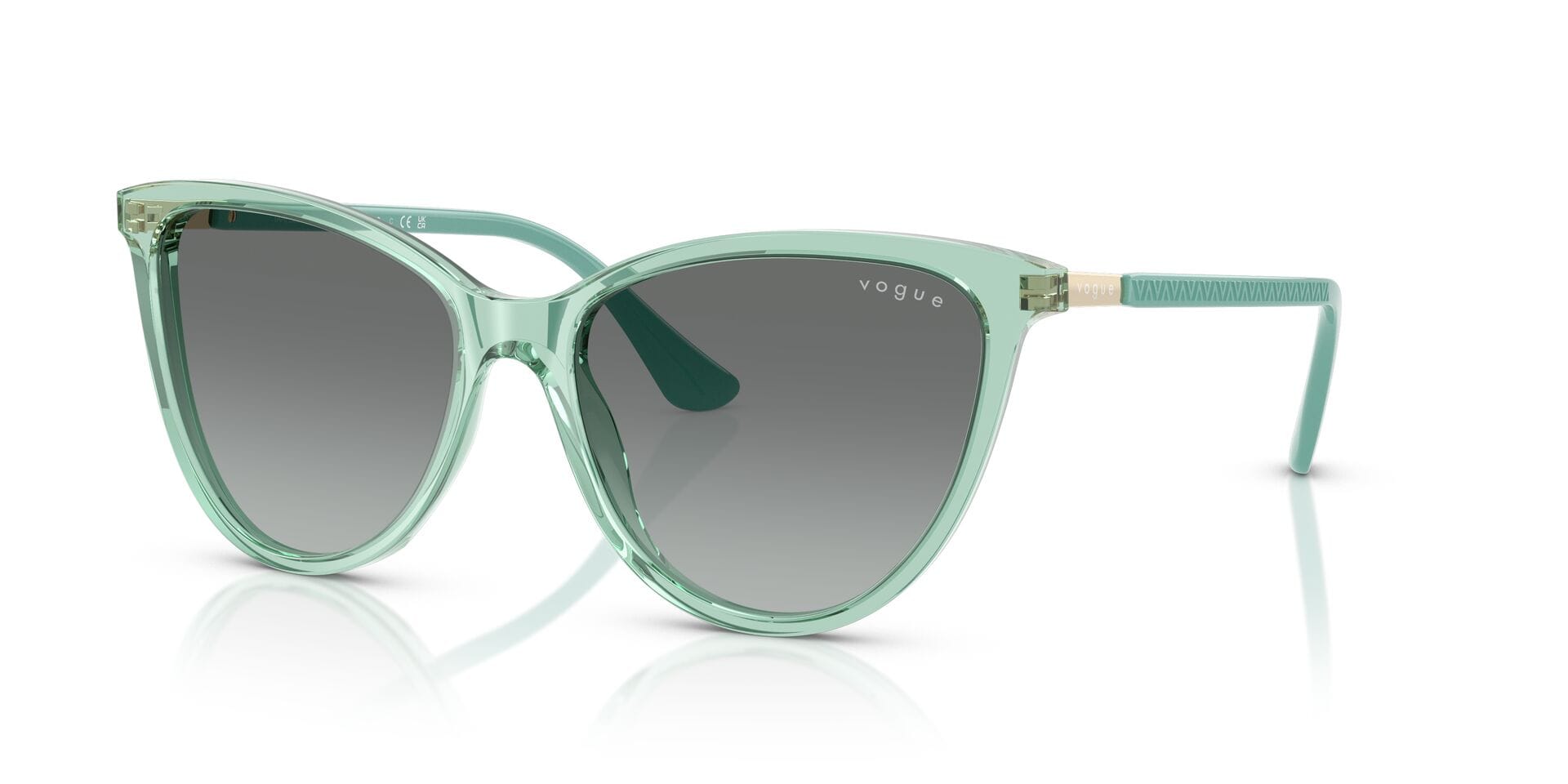 Vogue 0VO5593SI Sunglass Transparent Green Female Full Shell — Transparent Green frame