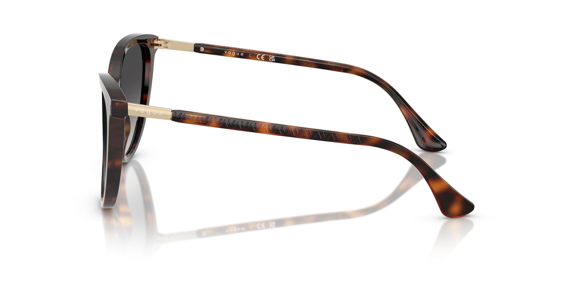 Vogue 0VO5593SI Sunglass Havana Female Full Shell Sunglass — Havana frame — view 3