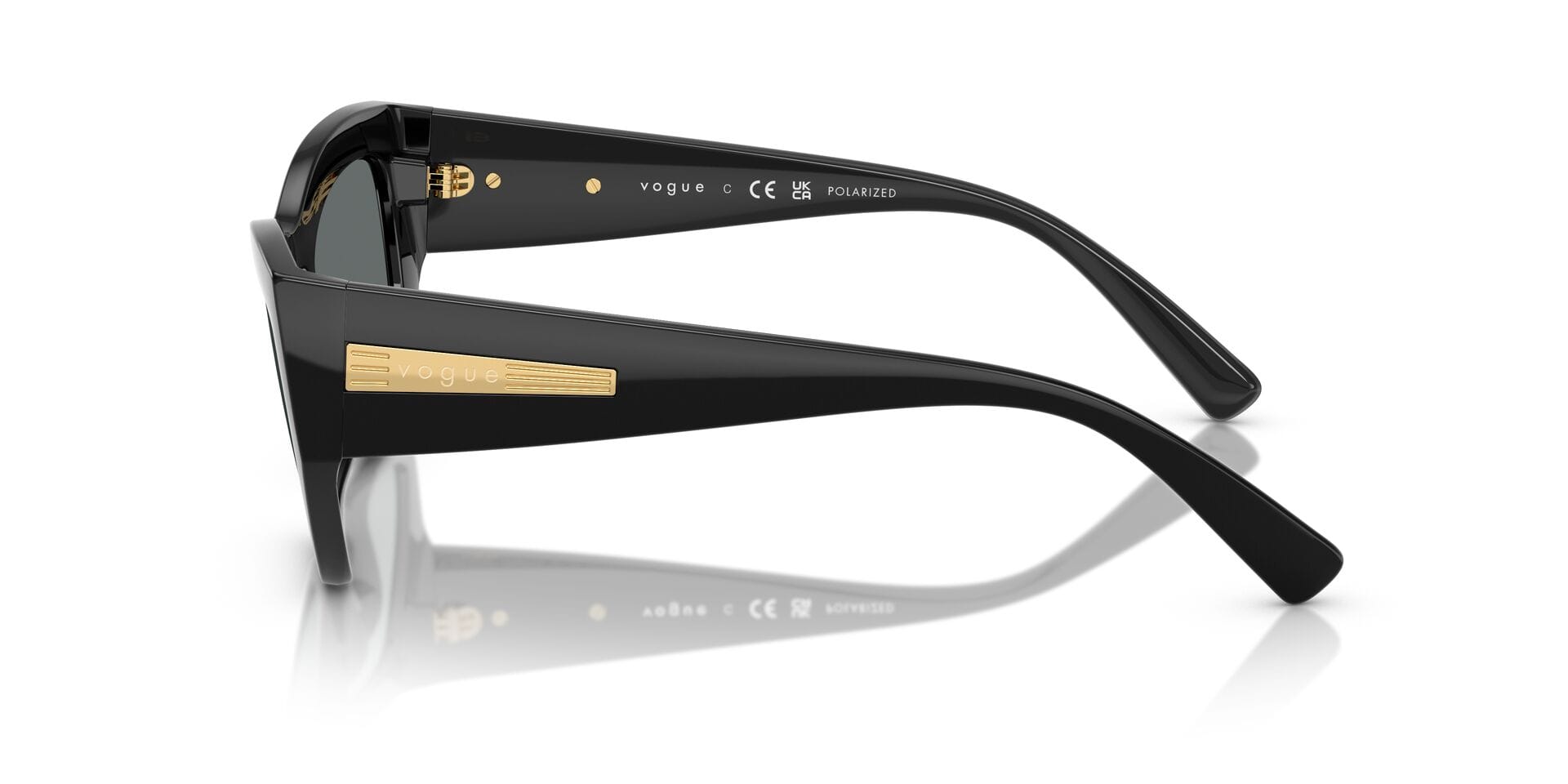 Vogue 0VO5607S Sunglass Black Female Full Shell Sunglass — Black frame — view 3