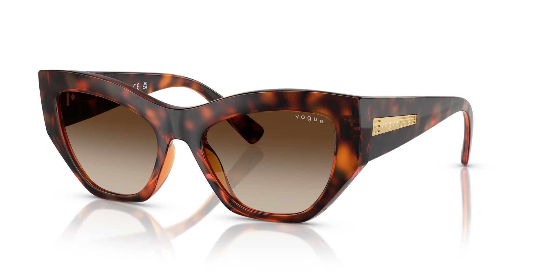 Vogue 0VO5607S Sunglass Havana Female Full Shell — Havana frame