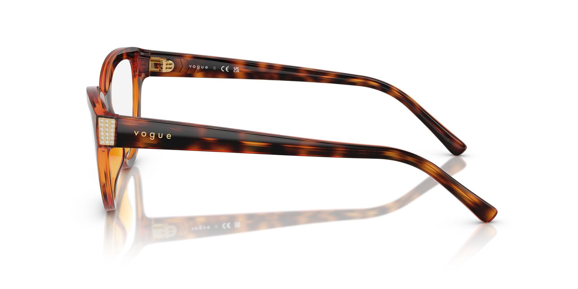 Vogue 0VO5610B Frame Havana Female Full Shell Frame — Havana frame — view 3