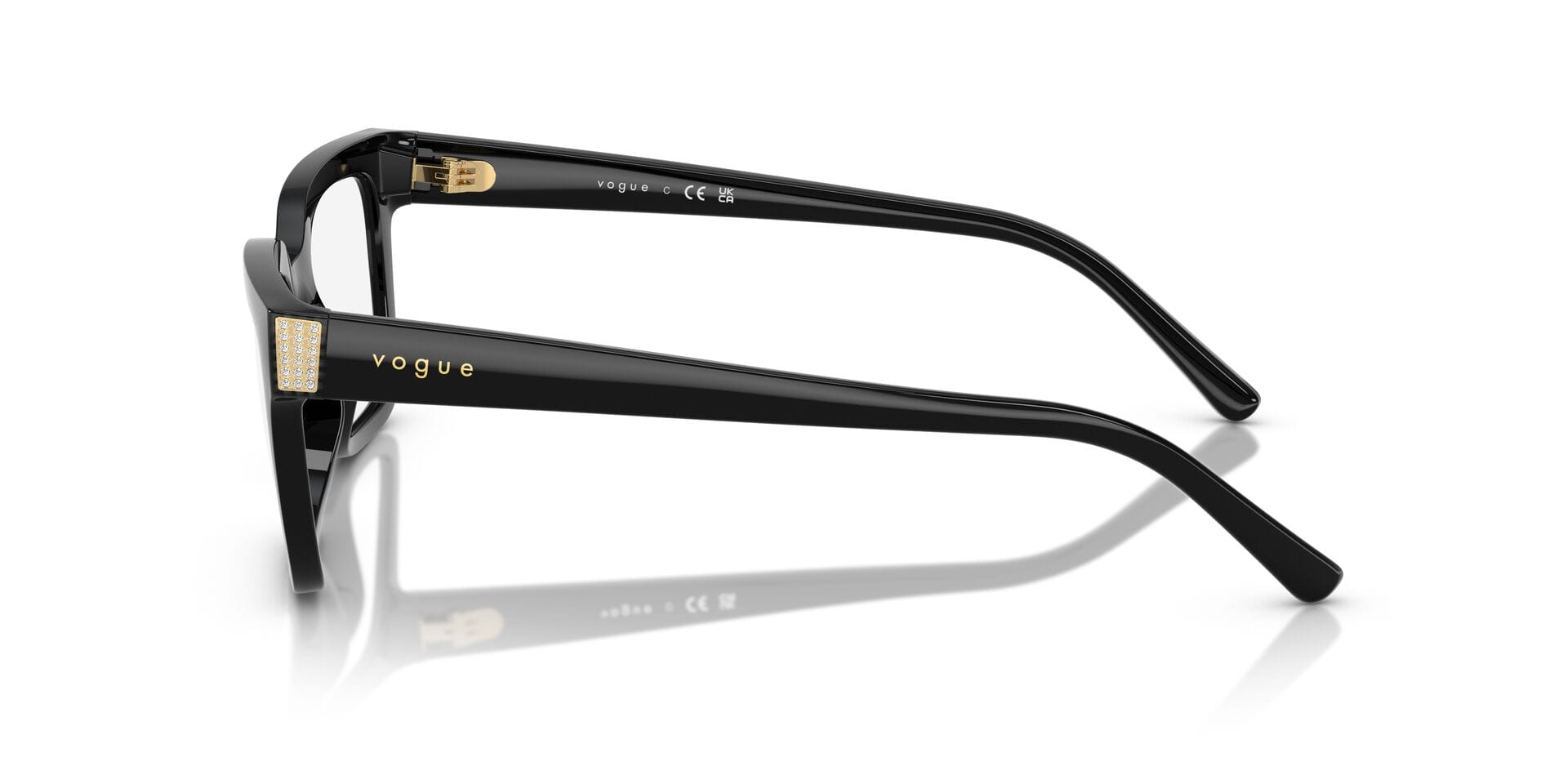 Vogue 0VO5611B Frame Black Female Full Shell Frame — Black frame — view 3