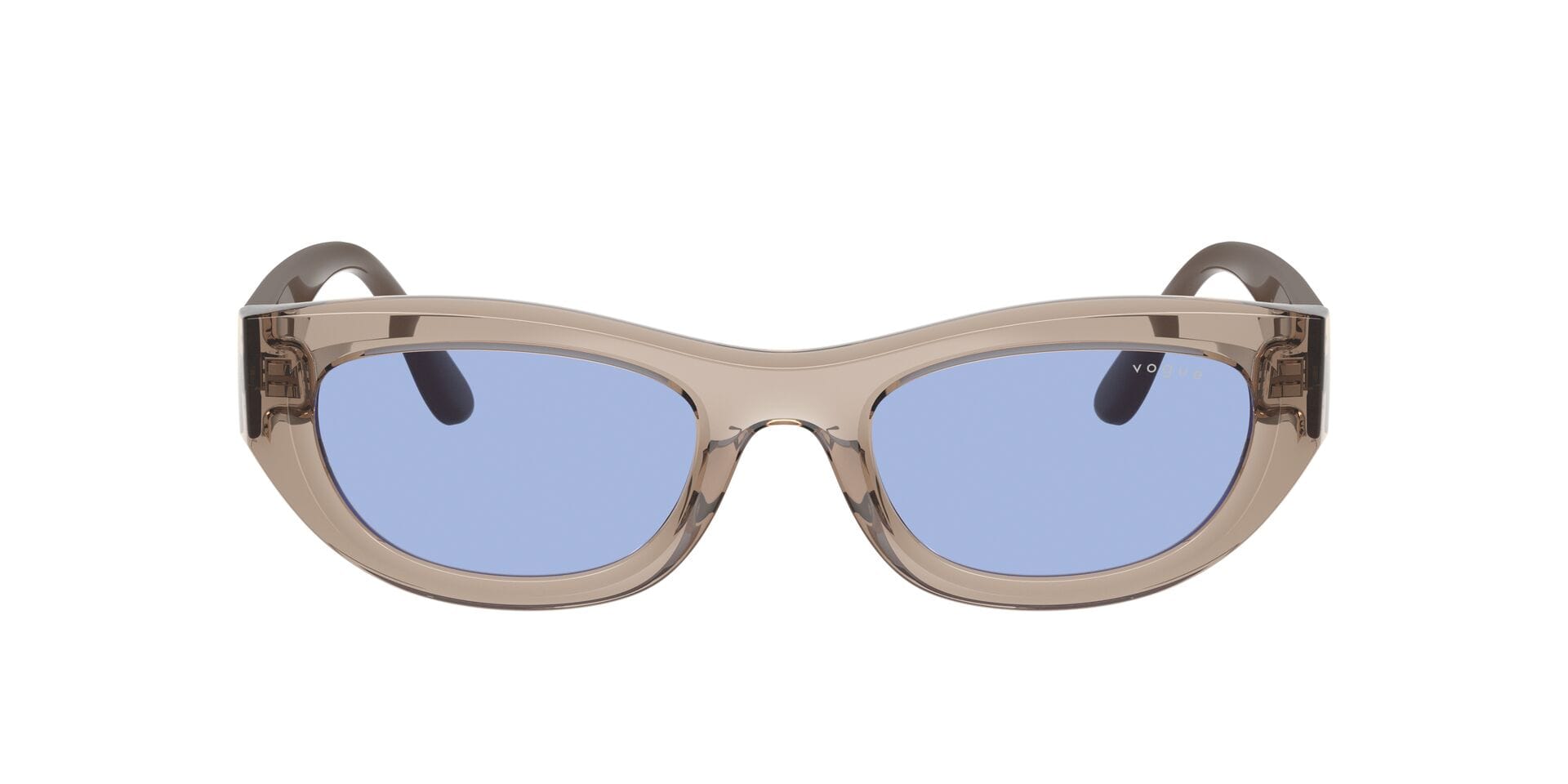 Vogue 0VO5616S Sunglass Transparent Brown Female Full Shell Sunglass — Transparent Brown frame — view 2