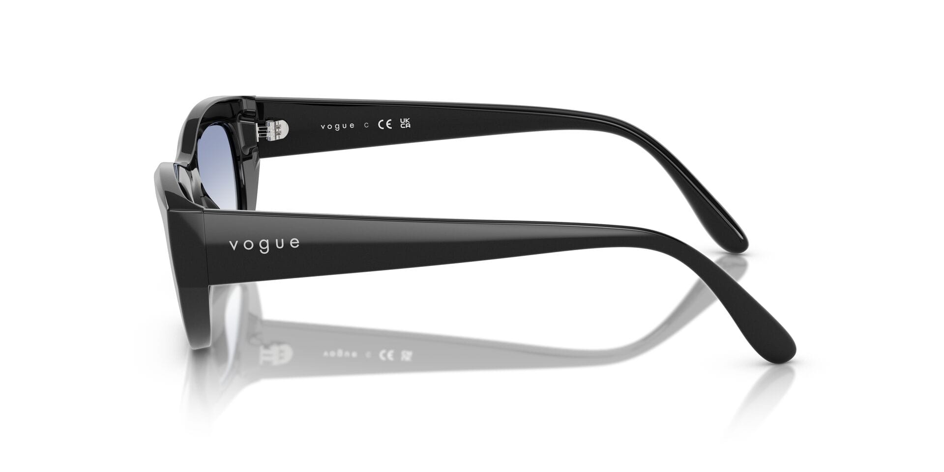 Vogue 0VO5616S Sunglass Black Female Full Shell Sunglass — Black frame — view 3