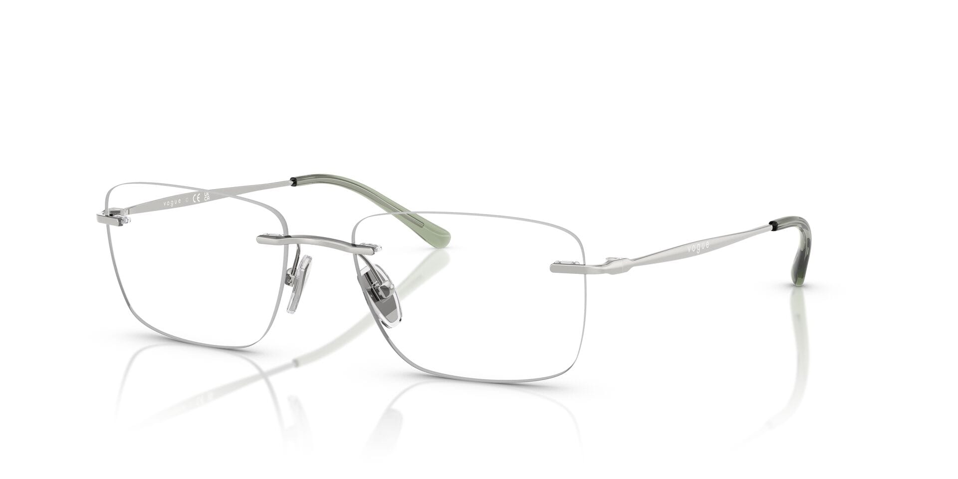 Vogue 0VO4314-I Frame Silver Male RimLess Metal — Silver frame