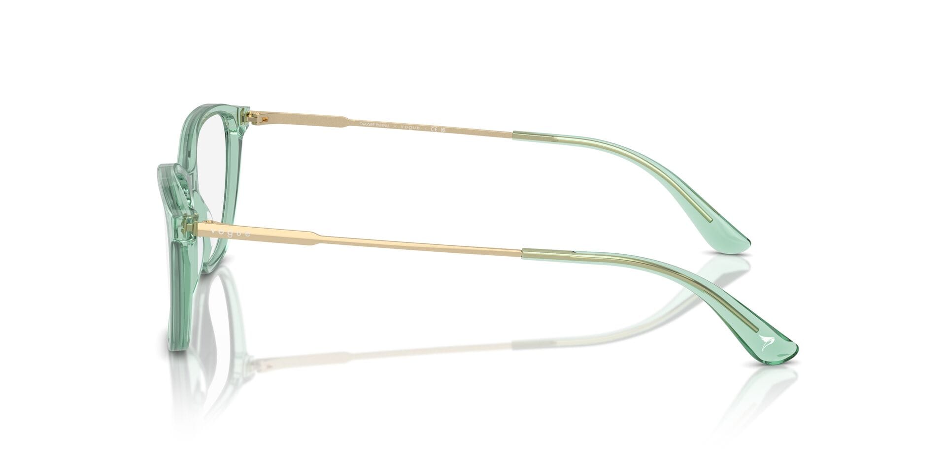 Vogue 0VO5398-I Frame Transparent Green Female Full Metal Frame — Transparent Green frame — view 3