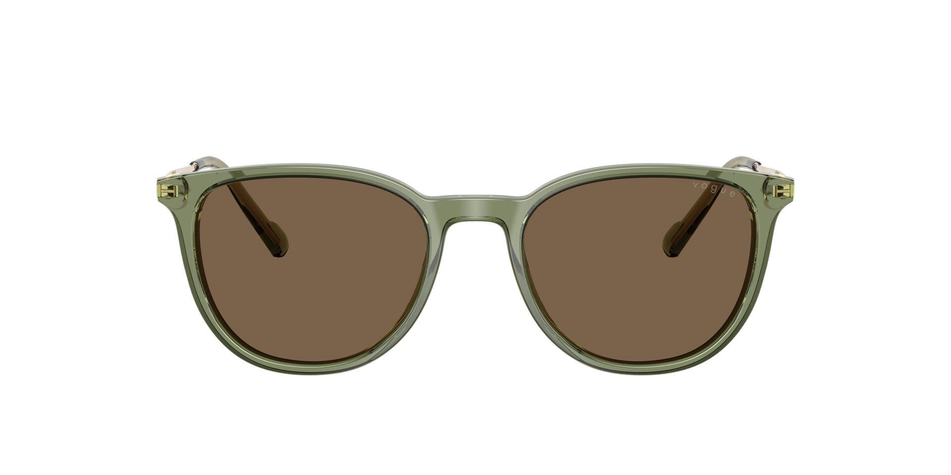 Vogue 0VO5594-SI Sunglass Transparent Green Female Full Meta Sunglass — Transparent Green frame — view 2