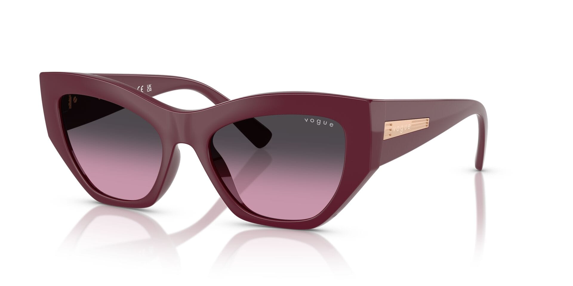Vogue 0VO5607-S Sunglass Maroon Female Full Shell — Maroon frame