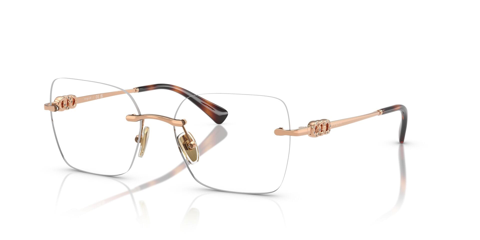 Vogue 0VO4320B Frame Rose Gold Female RimLess Metal — Rose Gold frame