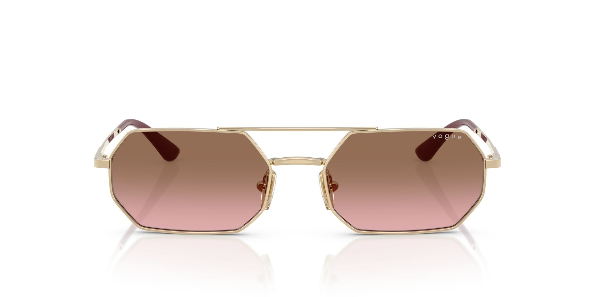 Vogue 0VO4329S Sunglass Gold Female Full Metal Sunglass — Gold frame — view 3