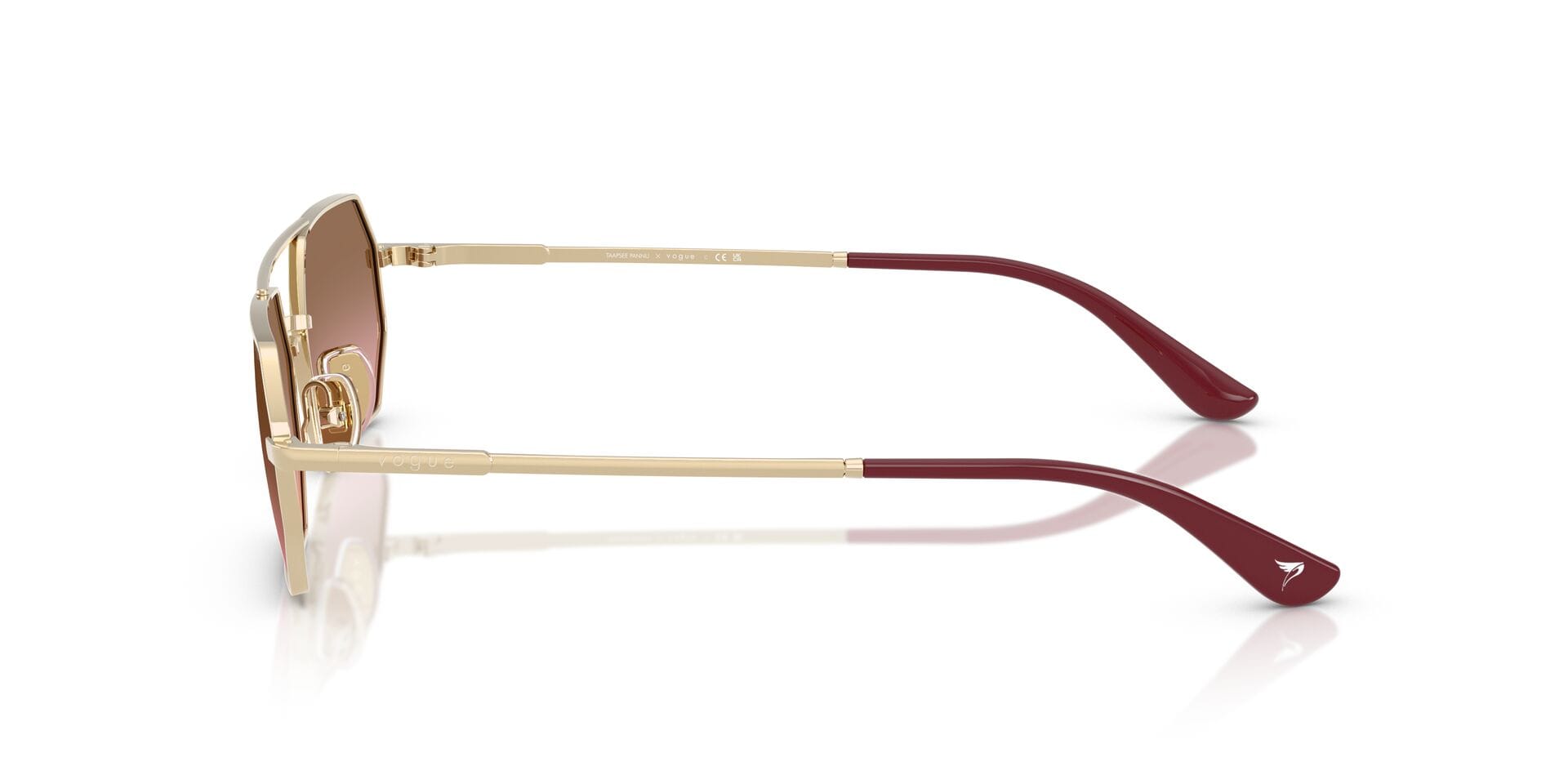 Vogue 0VO4329S Sunglass Gold Female Full Metal Sunglass — Gold frame — view 4