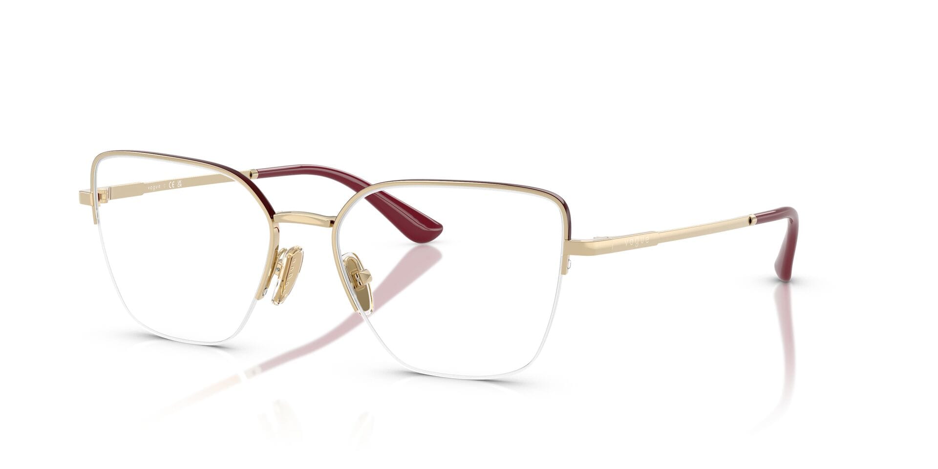 Vogue 0VO4331 Frame Gold Female Supra Metal Frame — Gold frame — view 1