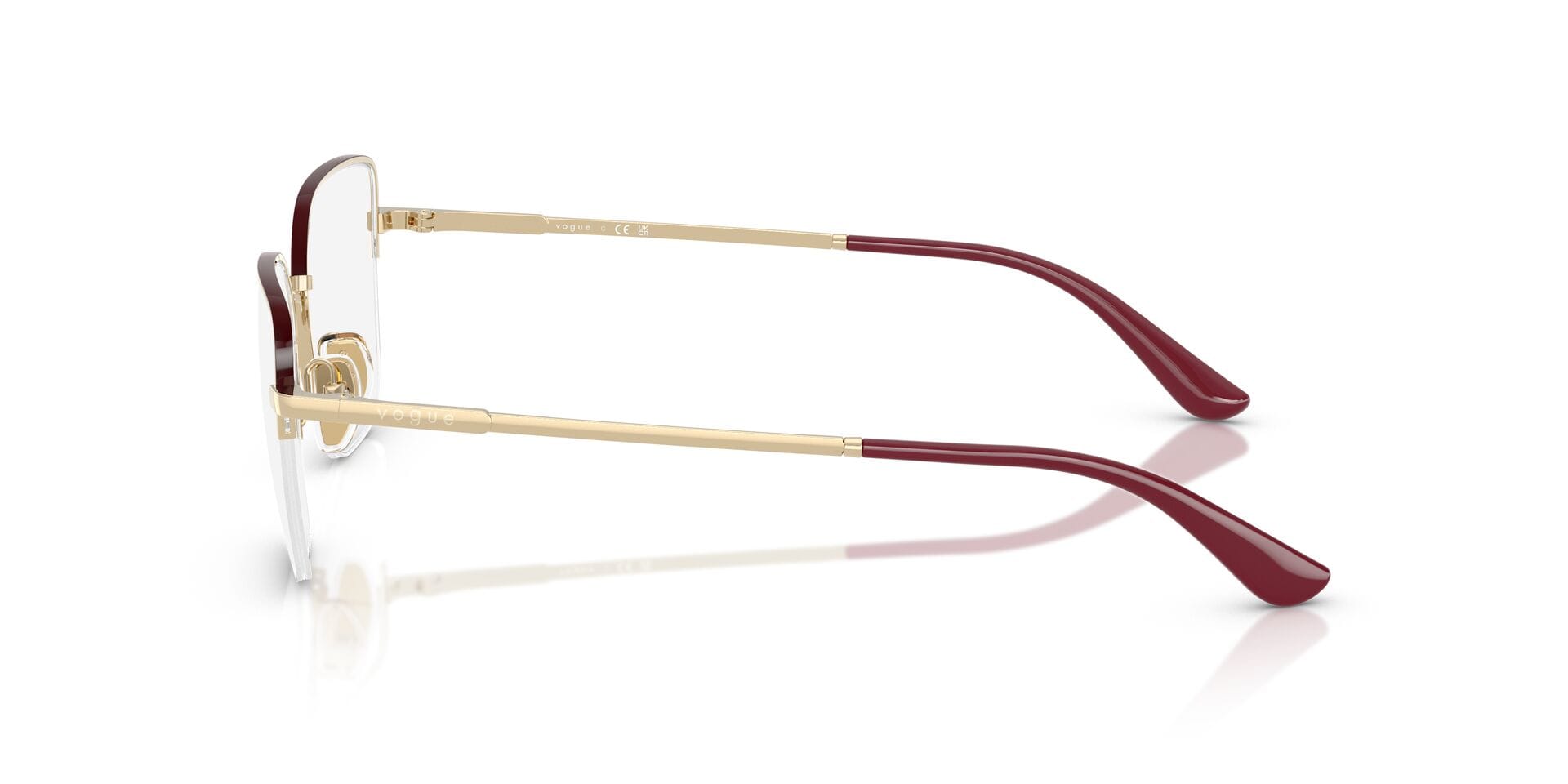Vogue 0VO4331 Frame Gold Female Supra Metal Frame — Gold frame — view 5