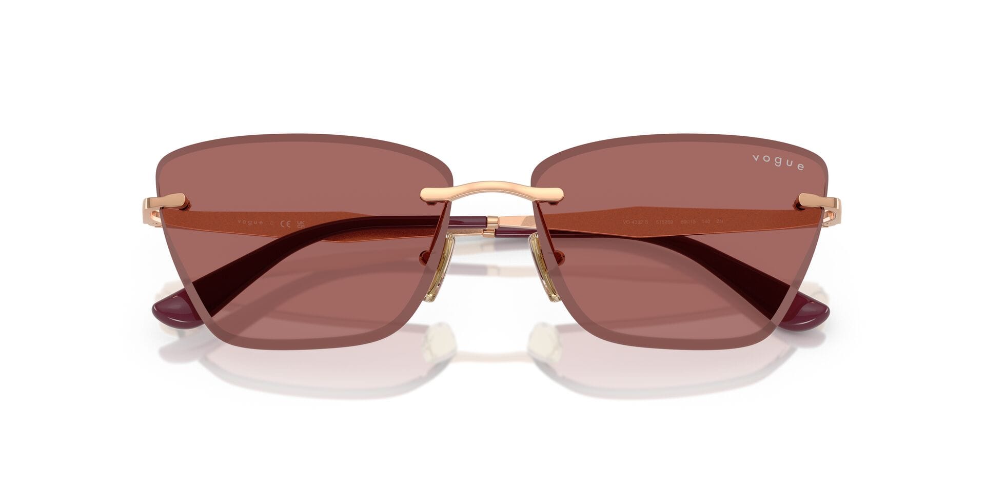 Vogue 0VO4332S Sunglass Pink Female Metal Sunglass — Pink frame — view 7