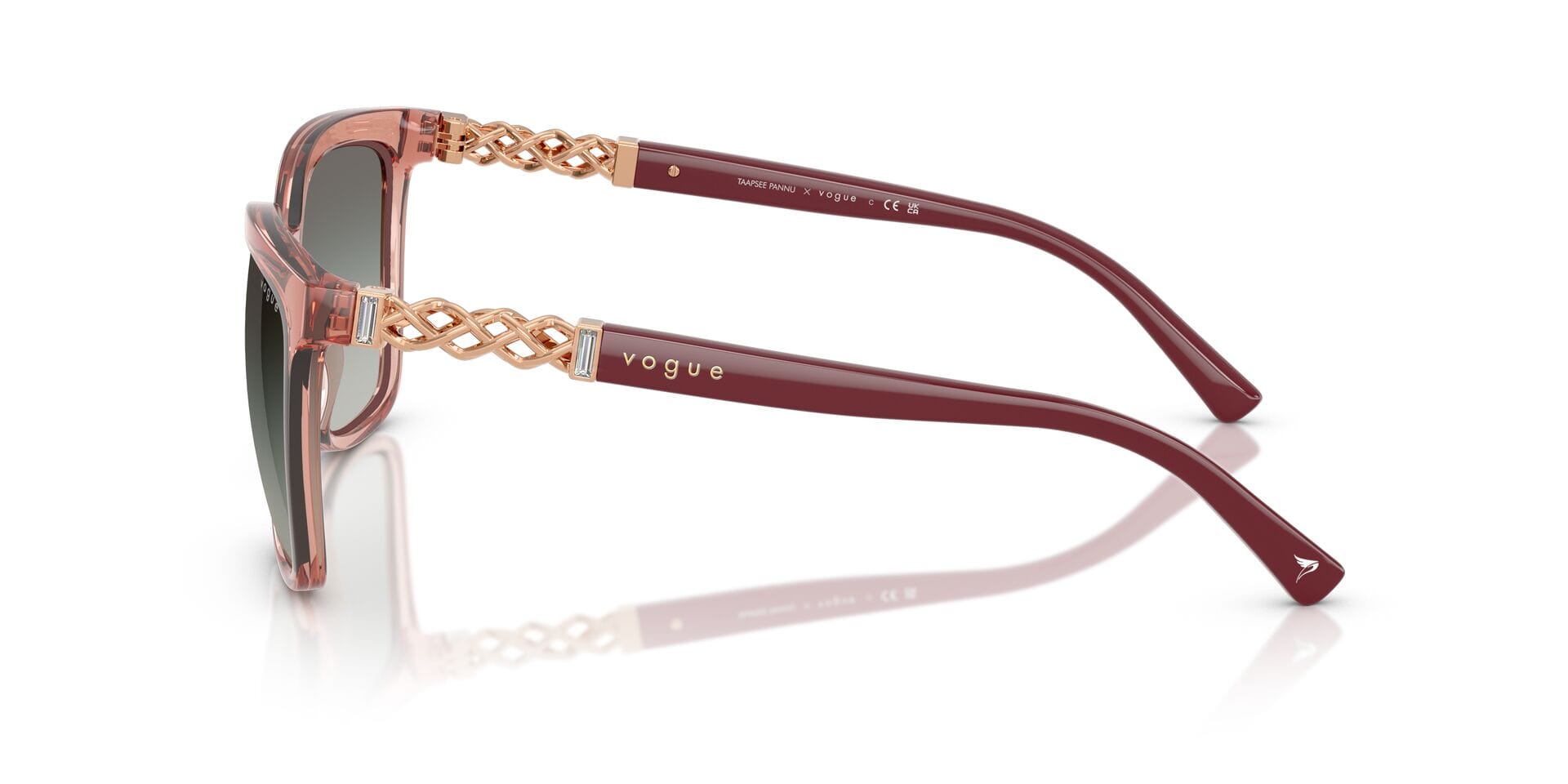 Vogue 0VO5633SB Sunglass Pink Female Full Shell Sunglass — Pink frame — view 5