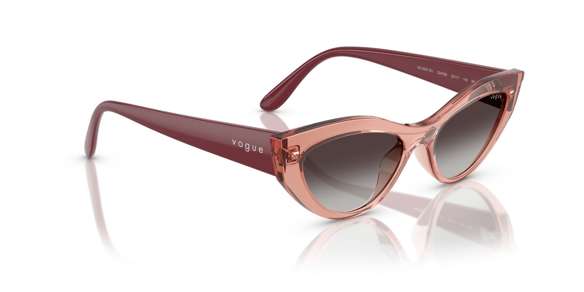 Vogue 0VO5637SU Sunglass Pink Female Full Shell Sunglass — Pink frame — view 8