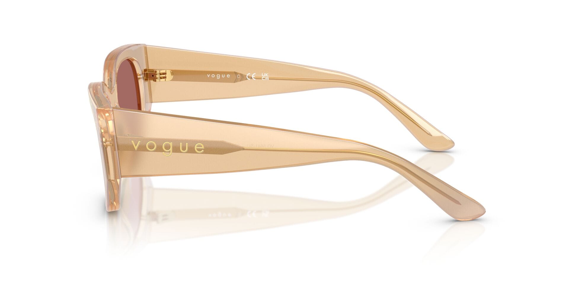 Vogue 0VO5641SU Sunglass Brown Female Full Shell Sunglass — Brown frame — view 5