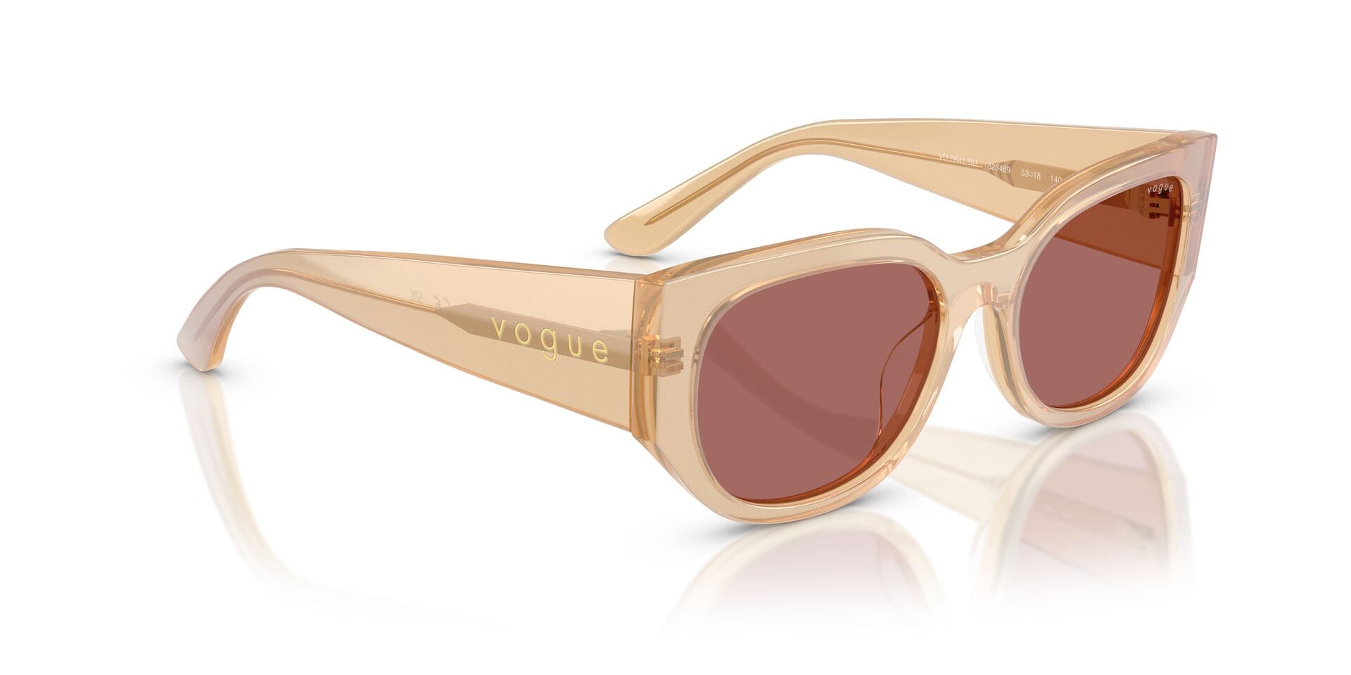 Vogue 0VO5641SU Sunglass Brown Female Full Shell Sunglass — Brown frame — view 8