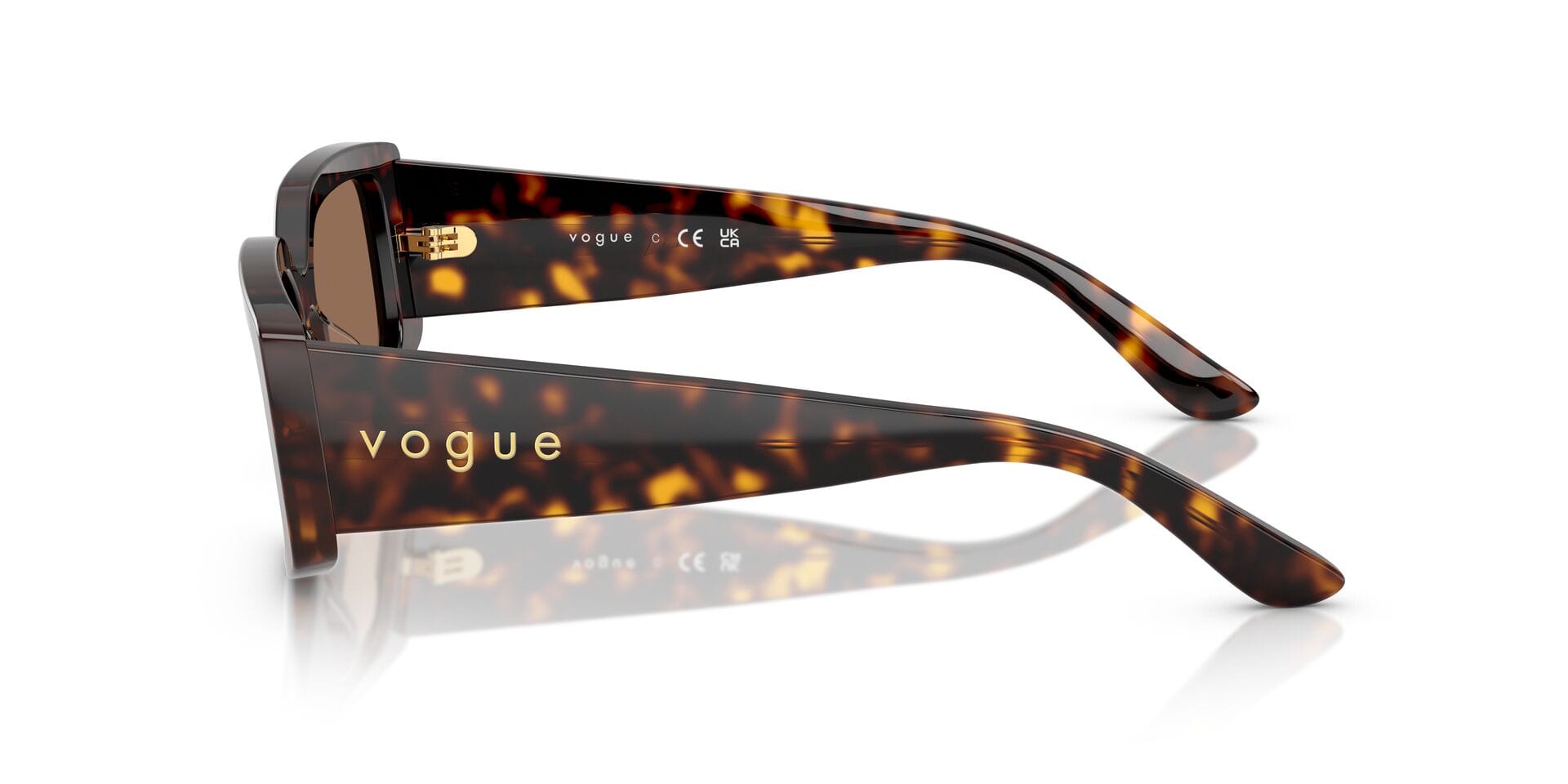 Vogue 0VO5642SU Sunglass Havana Female Full Shell Sunglass — Havana frame — view 4
