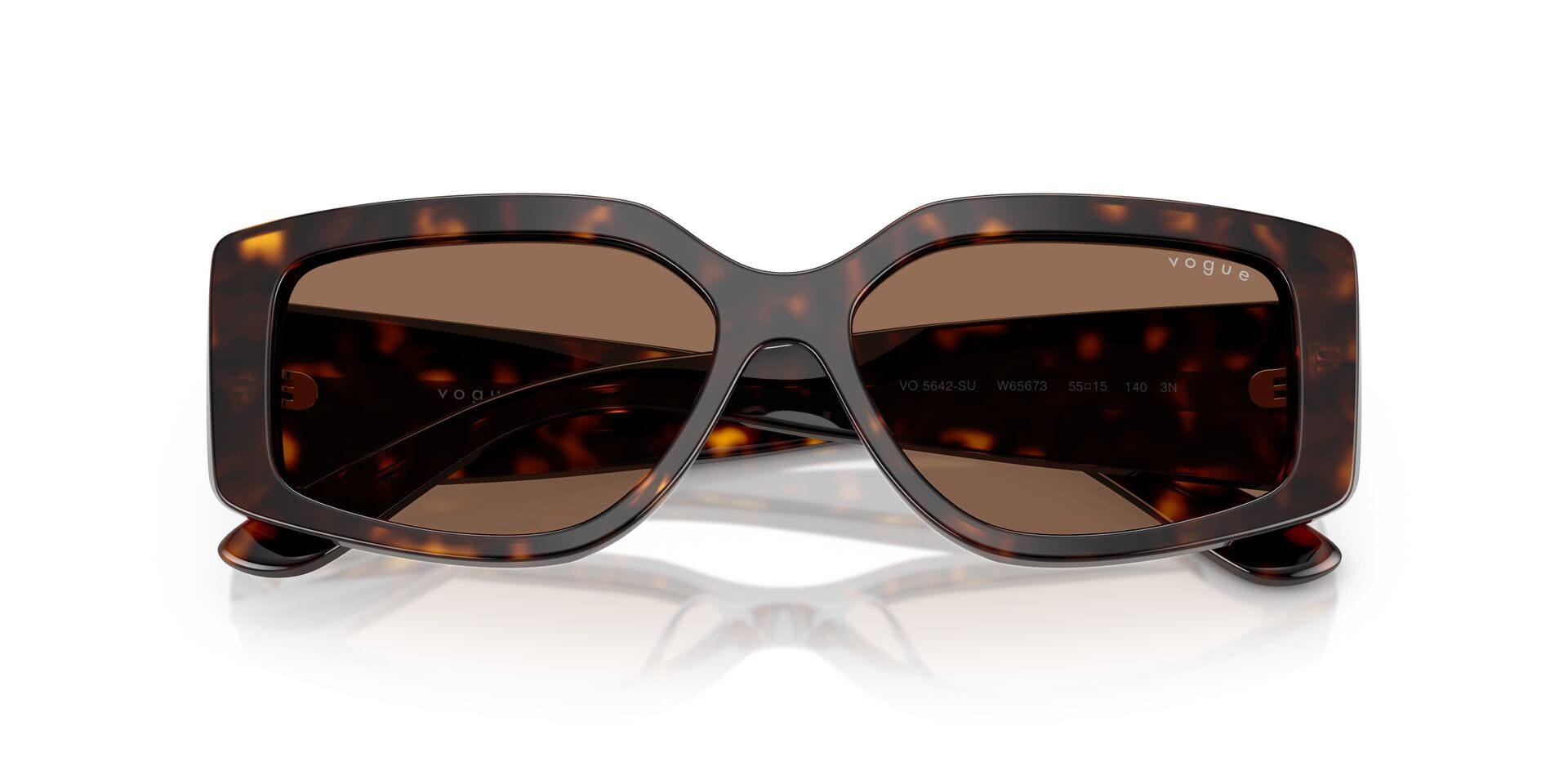 Vogue 0VO5642SU Sunglass Havana Female Full Shell Sunglass — Havana frame — view 5