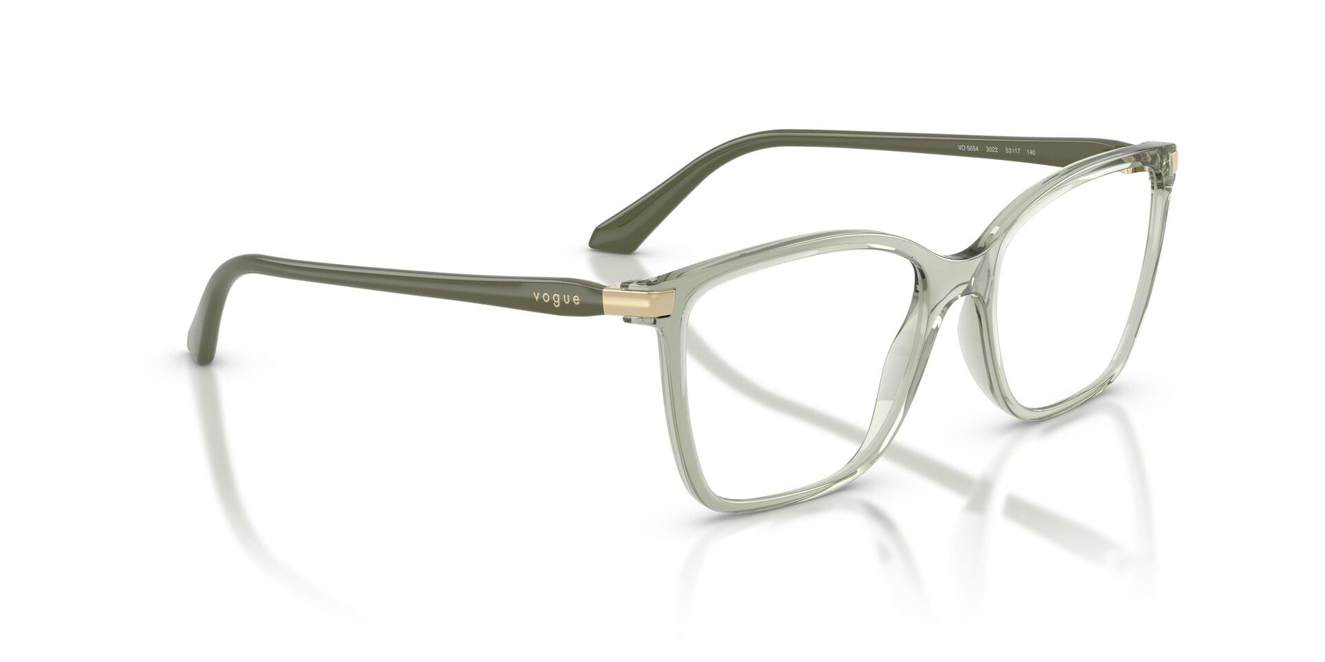 Vogue 0VO5654 Frame Green Female Full Shell Frame — Green frame — view 8