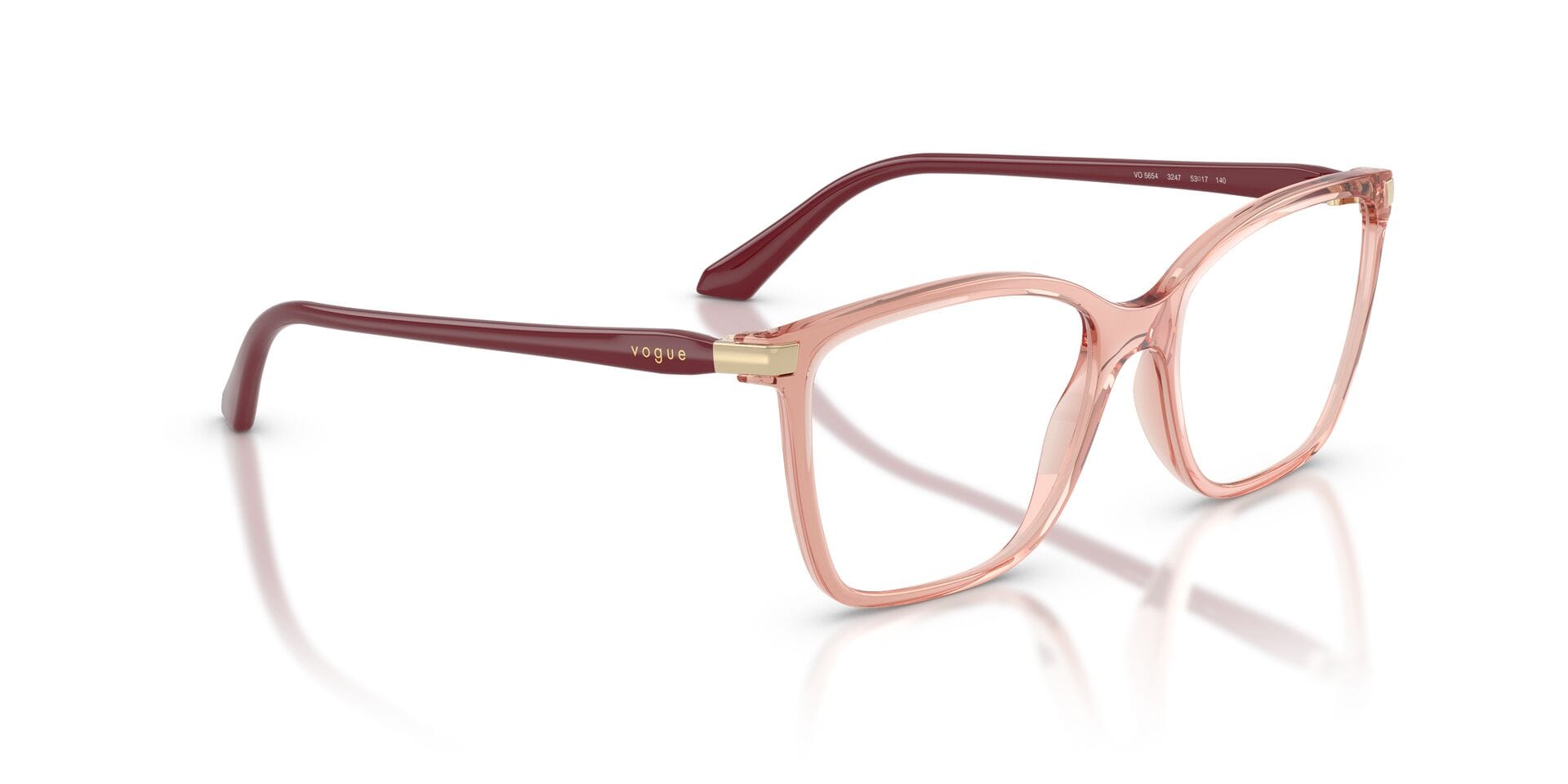 Vogue 0VO5654 Frame Pink Female Full Shell Frame — Pink frame — view 8