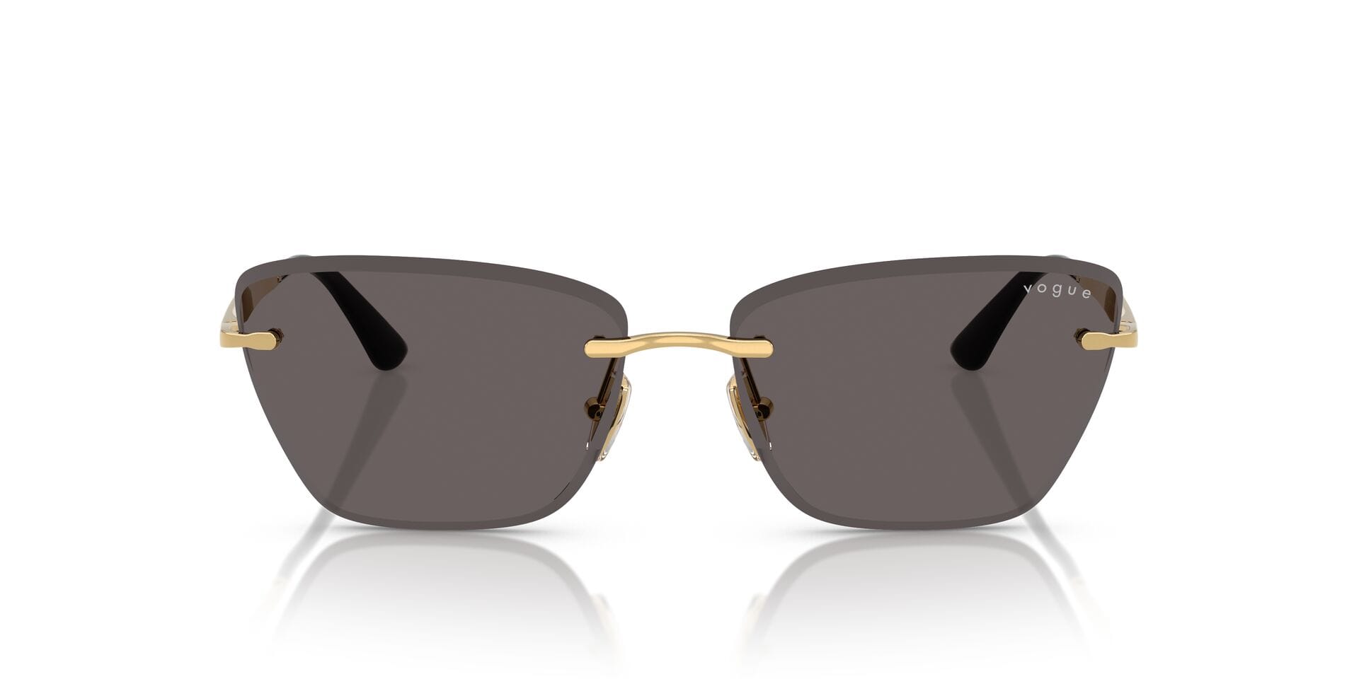 Vogue 0VO4332S Sunglass Gold Female RimLess Metal Sunglass — Gold frame — view 4