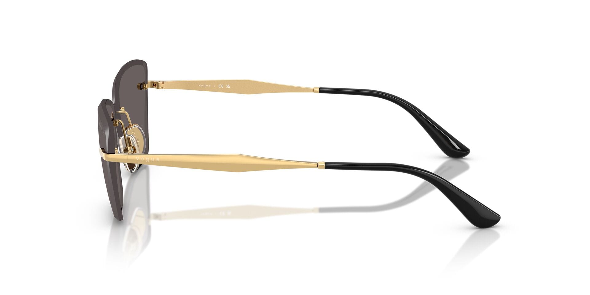 Vogue 0VO4332S Sunglass Gold Female RimLess Metal Sunglass — Gold frame — view 5