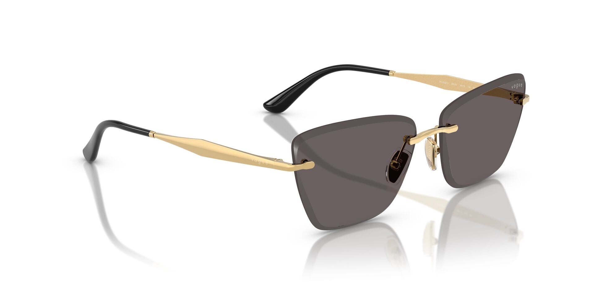 Vogue 0VO4332S Sunglass Gold Female RimLess Metal Sunglass — Gold frame — view 8