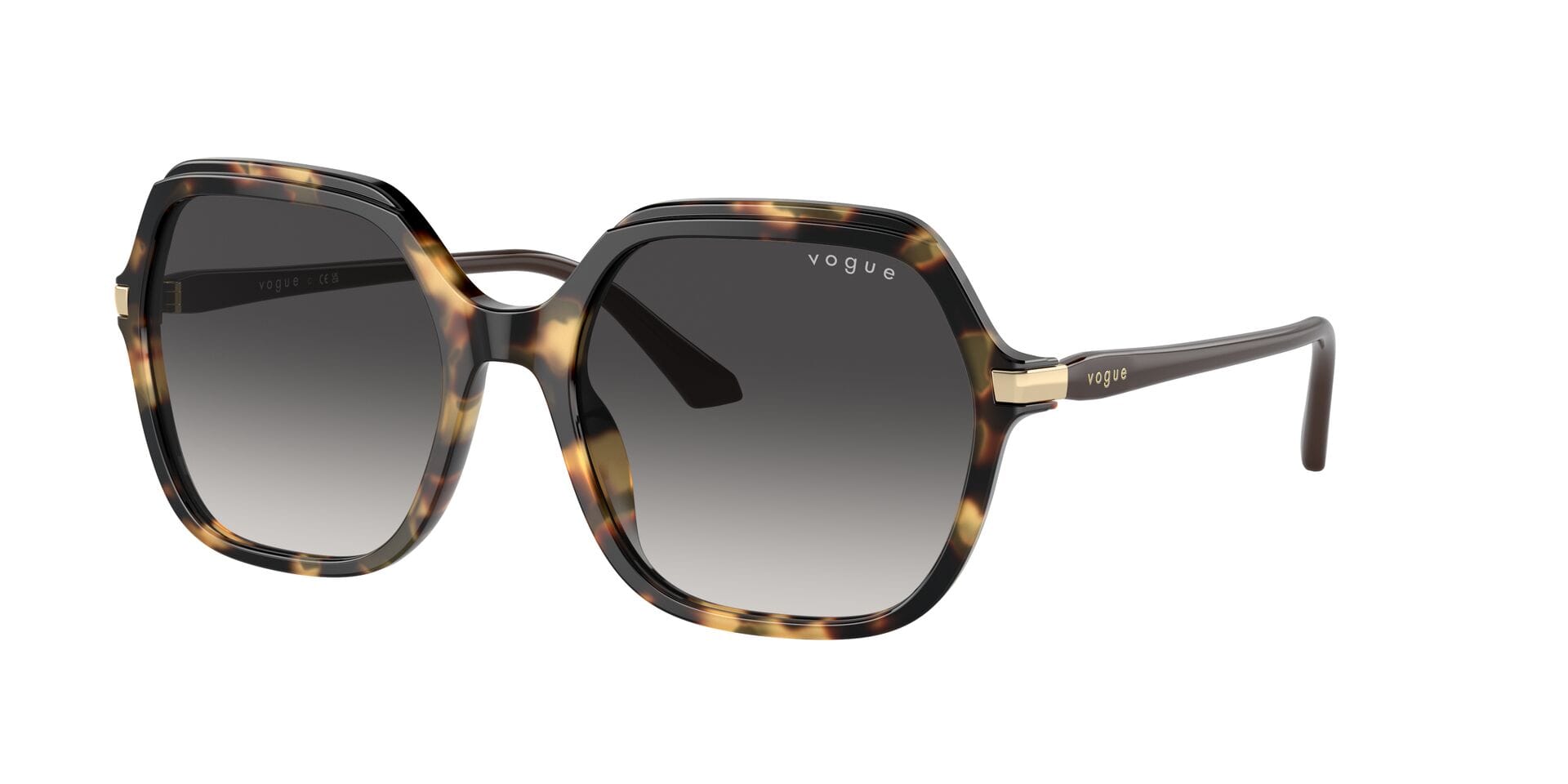 Vogue 0VO5561S Sunglass Tortoise Female Full Shell Sunglass — Tortoise frame — view 3