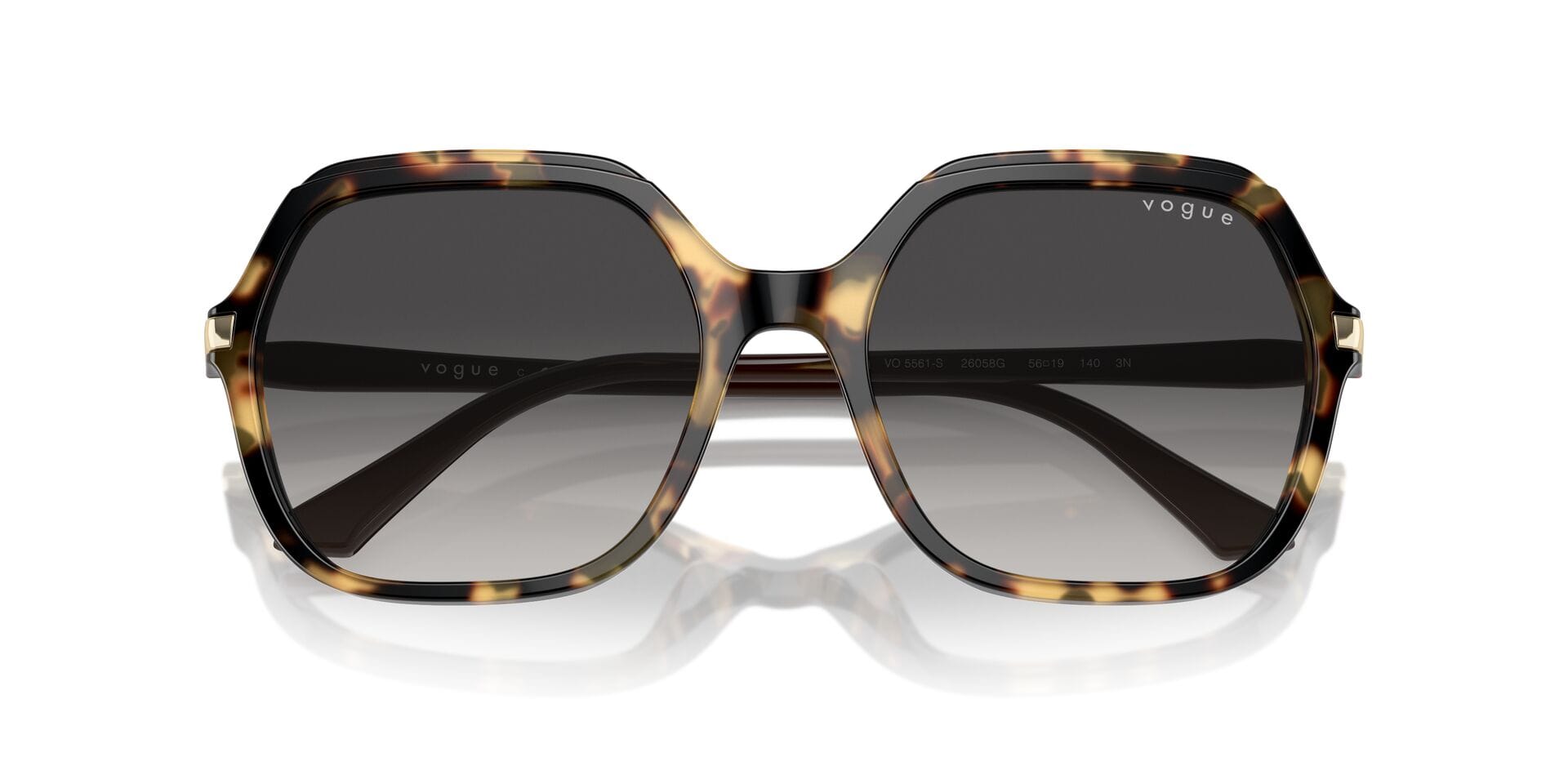 Vogue 0VO5561S Sunglass Tortoise Female Full Shell Sunglass — Tortoise frame — view 7