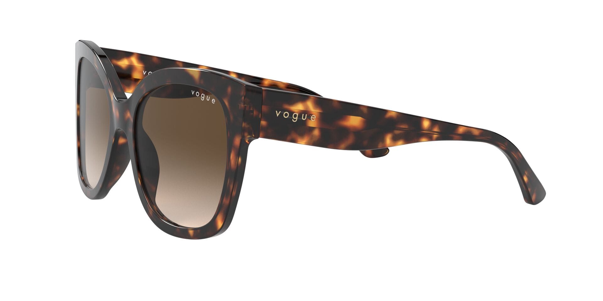 Vogue 0VO5538S Sunglass Havana Female Full Shell Sunglass — Havana frame — view 3