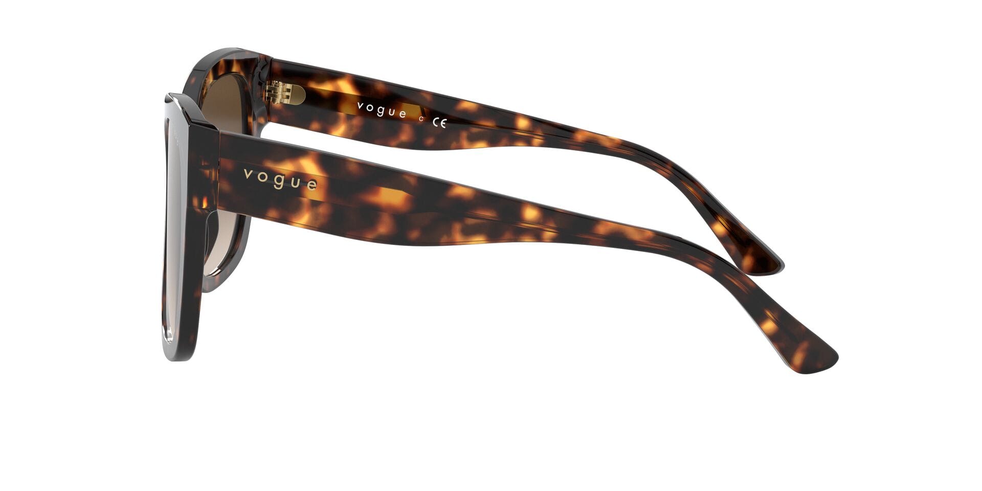 Vogue 0VO5538S Sunglass Havana Female Full Shell Sunglass — Havana frame — view 4