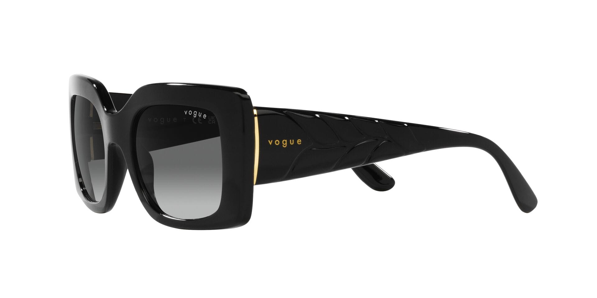 Rayban 0VO5481S Sunglass Black Female Full Shell Sunglass — Black frame — view 3