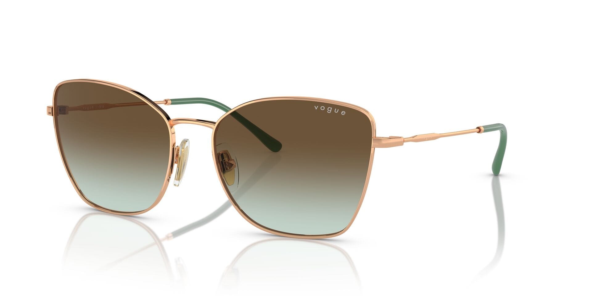Vogue 0VO4279S Sunglass Rose Gold Female Full Metal Sunglass — Rose Gold frame — view 2
