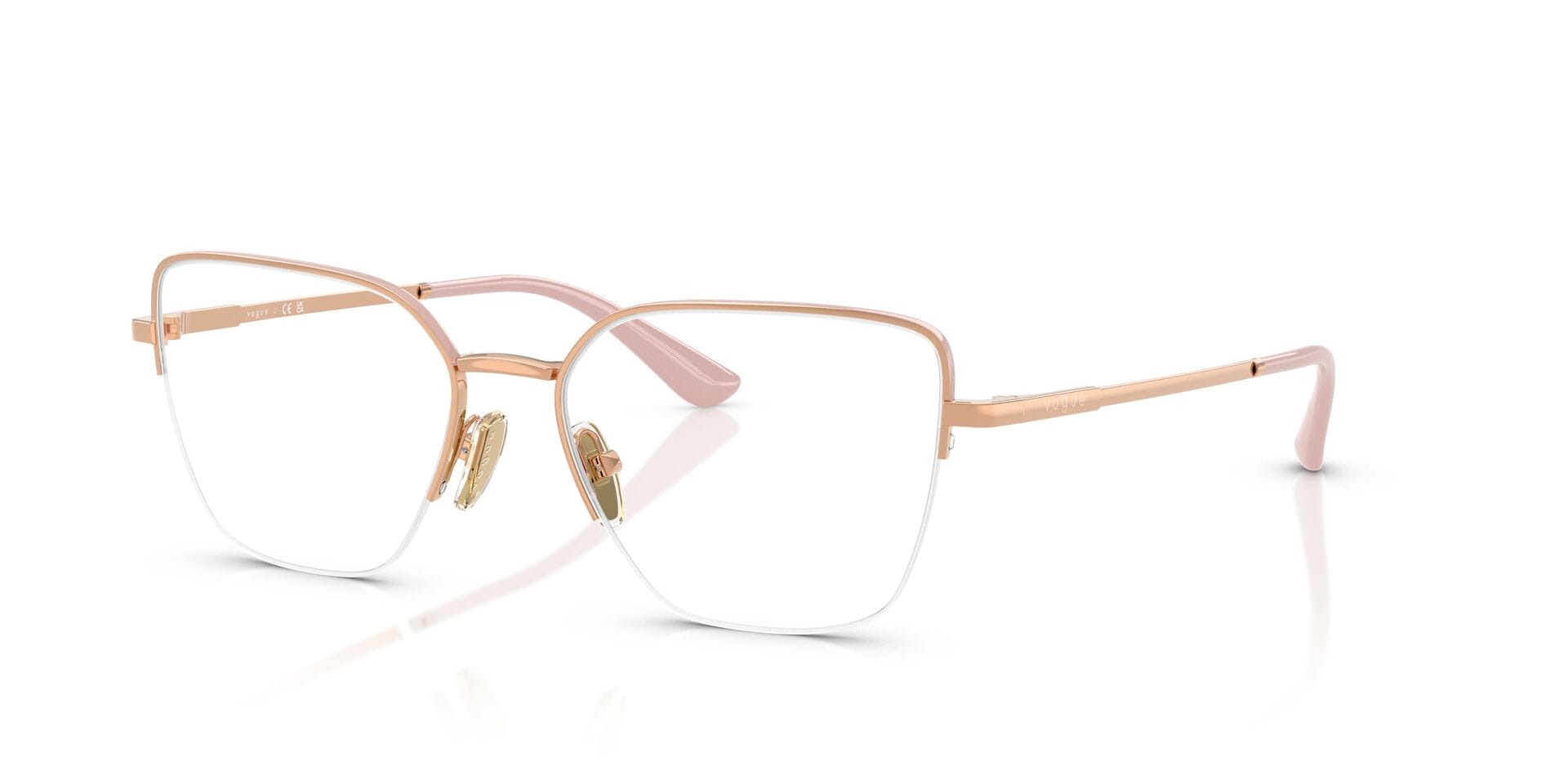 Vogue 0VO4331 Frame Rose Gold Female Supra Metal Frame — Rose Gold frame — view 2