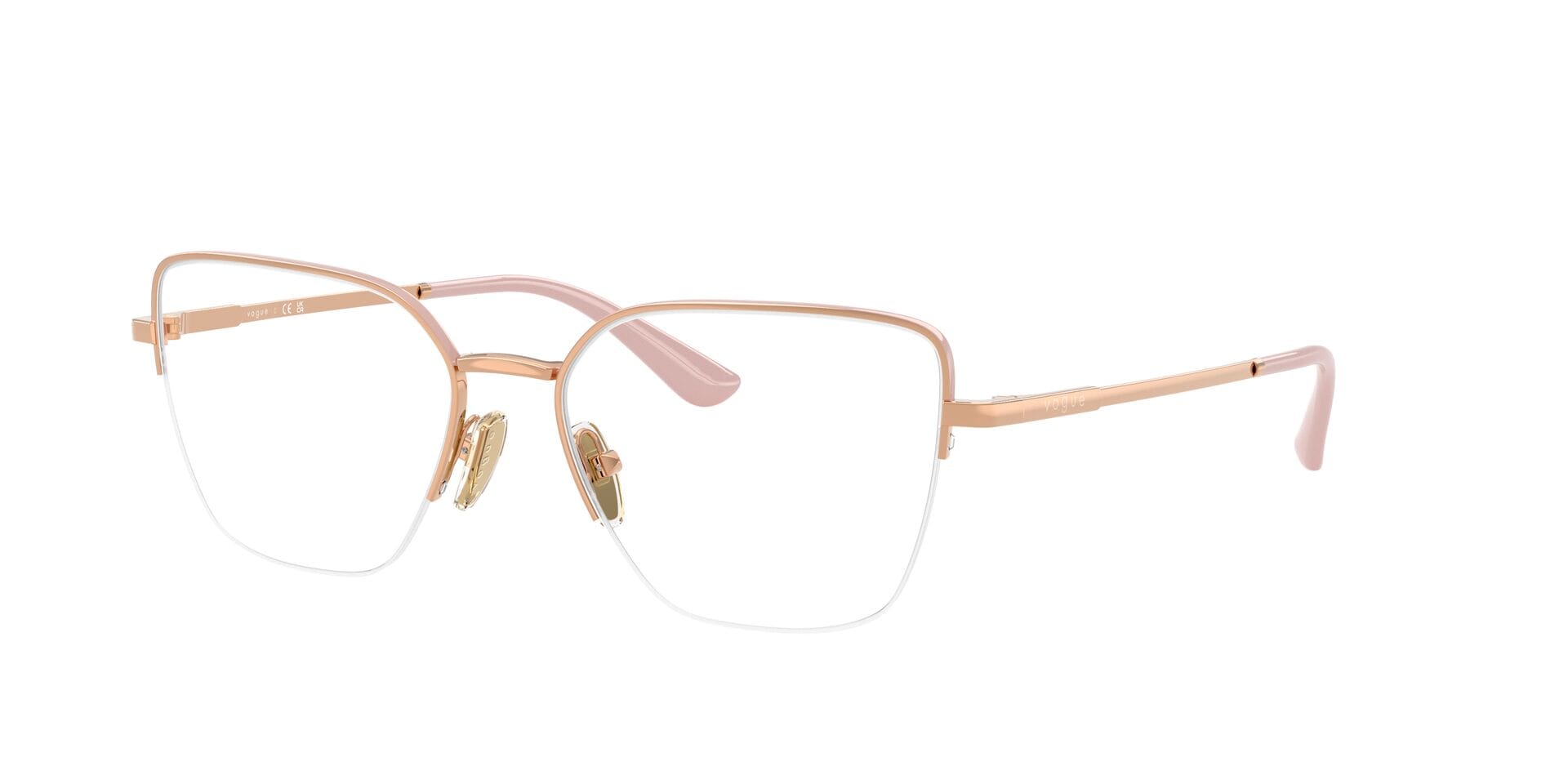 Vogue 0VO4331 Frame Rose Gold Female Supra Metal Frame — Rose Gold frame — view 3