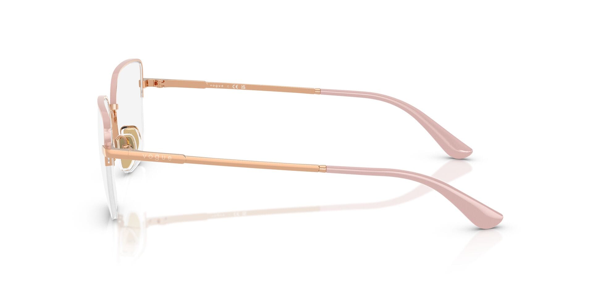 Vogue 0VO4331 Frame Rose Gold Female Supra Metal Frame — Rose Gold frame — view 5