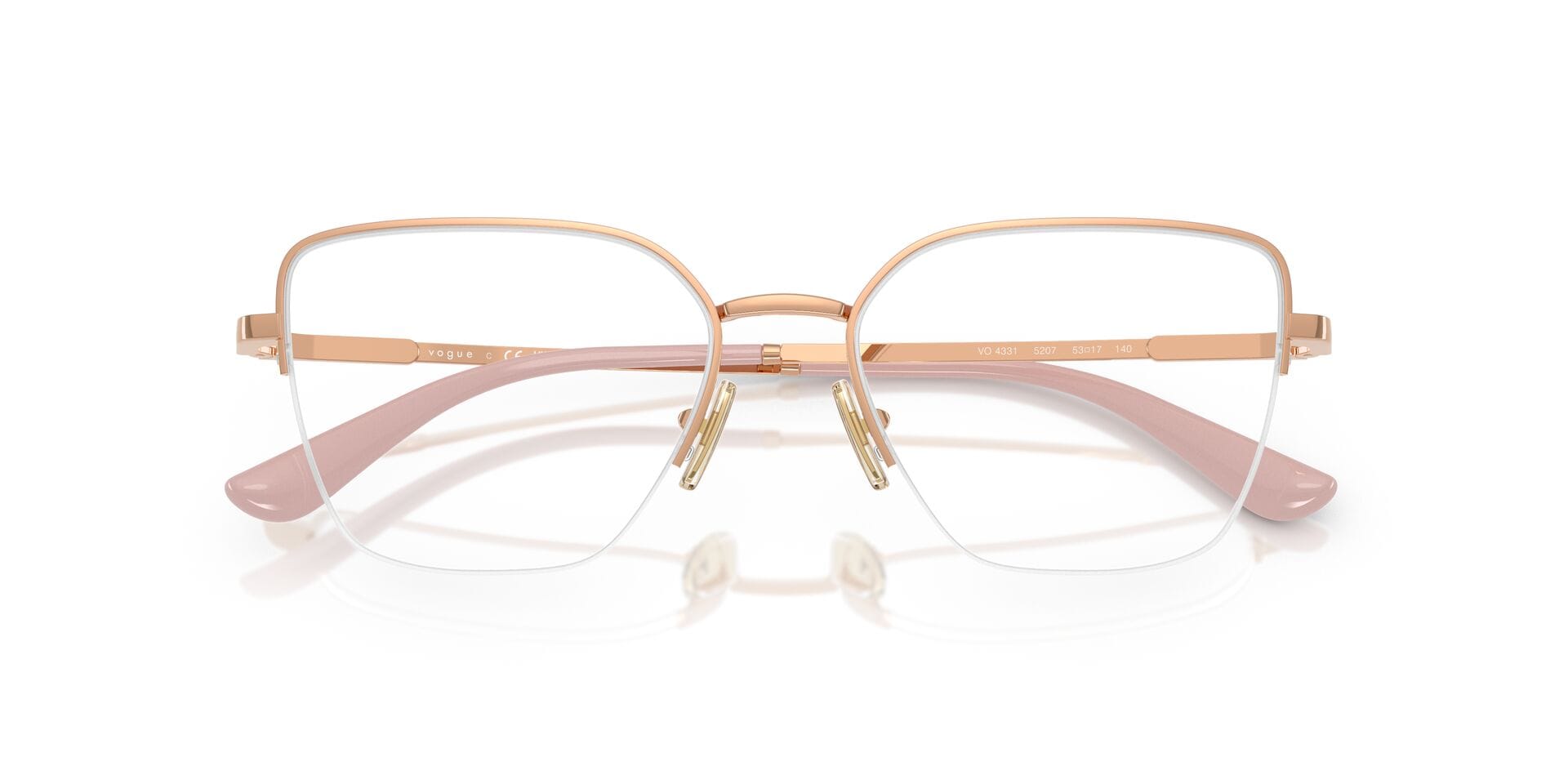 Vogue 0VO4331 Frame Rose Gold Female Supra Metal Frame — Rose Gold frame — view 7