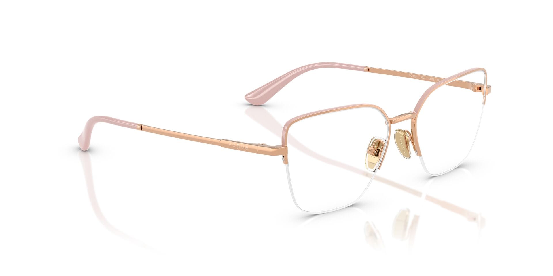 Vogue 0VO4331 Frame Rose Gold Female Supra Metal Frame — Rose Gold frame — view 8