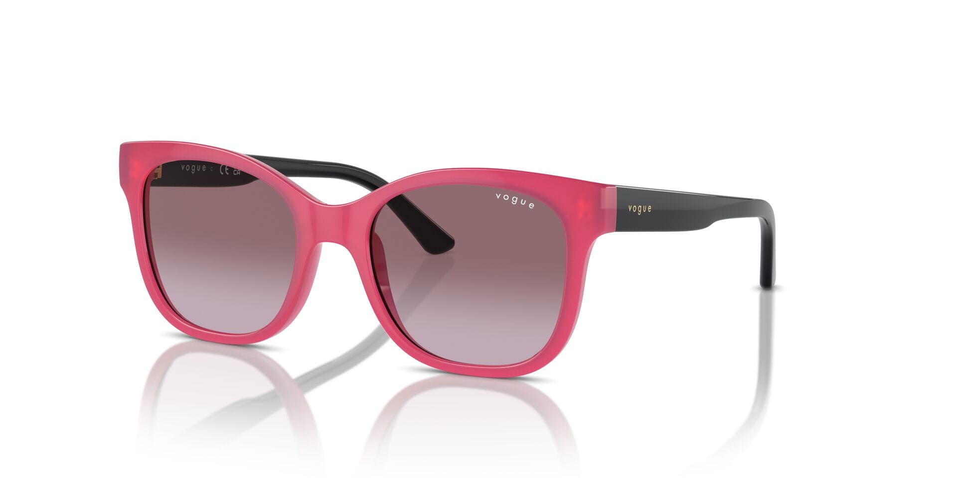 Vogue Junior 0VJ2023 Sunglass Pink Female Full Shell Sunglass — Pink frame — view 1